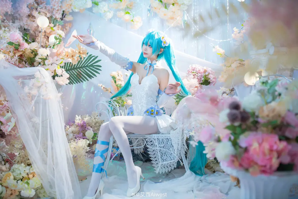 cosplay 初音未来 粉蝶花 miku@艾西Aiwest COSPLAY-第9张