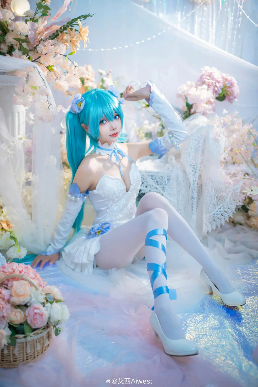cosplay 初音未来 粉蝶花 miku@艾西Aiwest COSPLAY-第6张