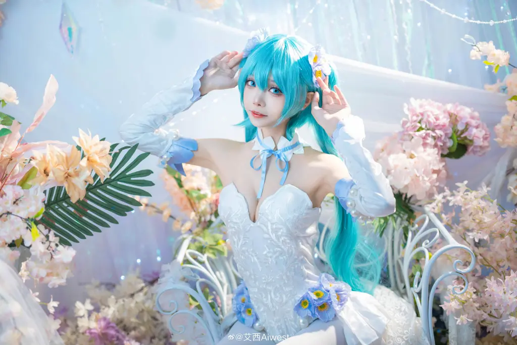cosplay 初音未来 粉蝶花 miku@艾西Aiwest COSPLAY-第3张
