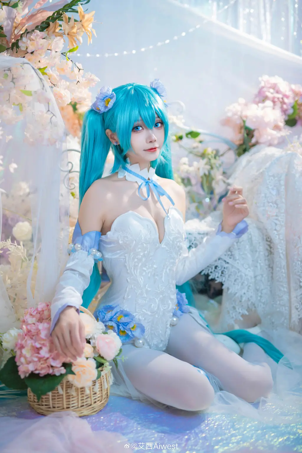 cosplay 初音未来 粉蝶花 miku@艾西Aiwest COSPLAY-第4张
