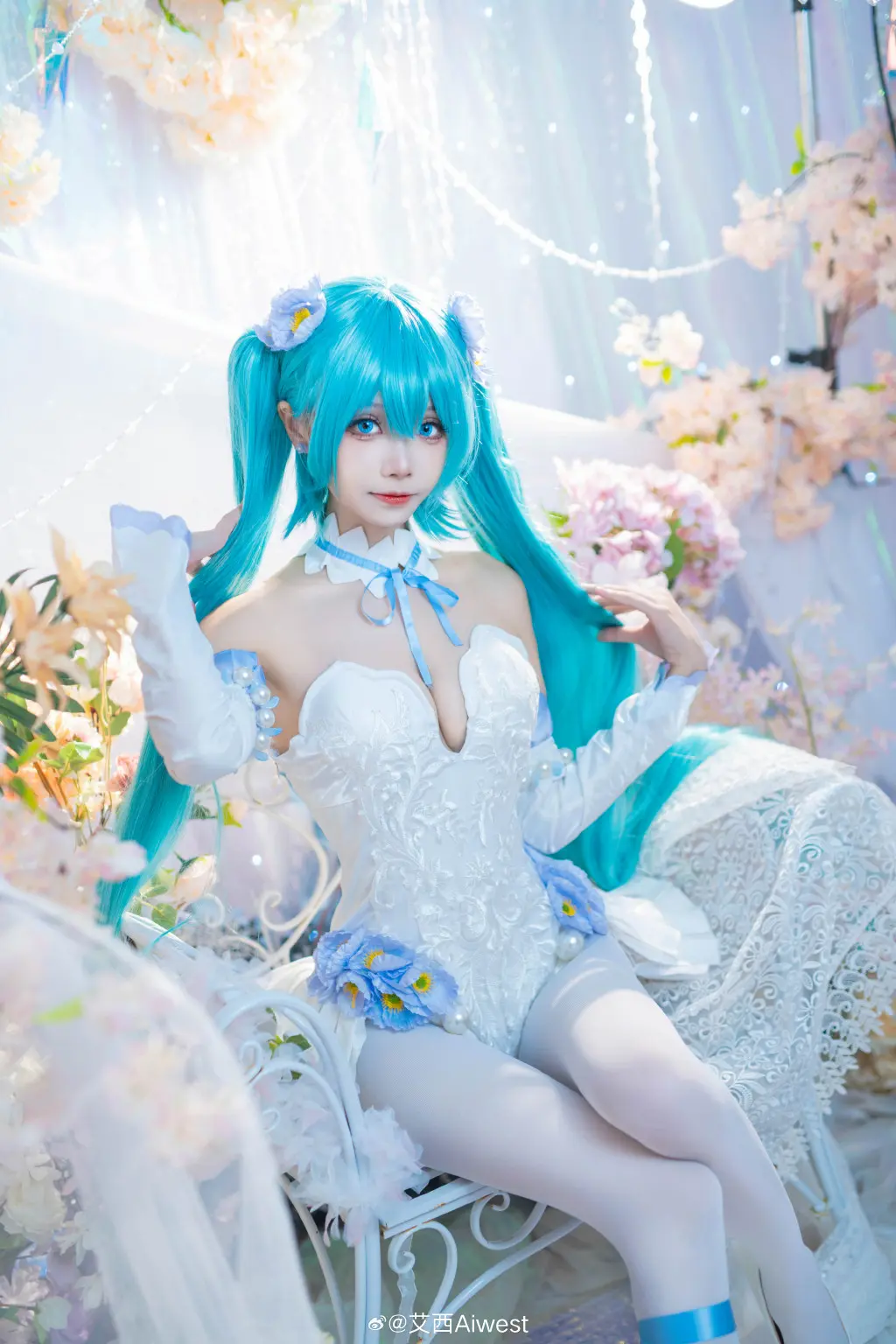 cosplay 初音未来 粉蝶花 miku@艾西Aiwest COSPLAY-第7张