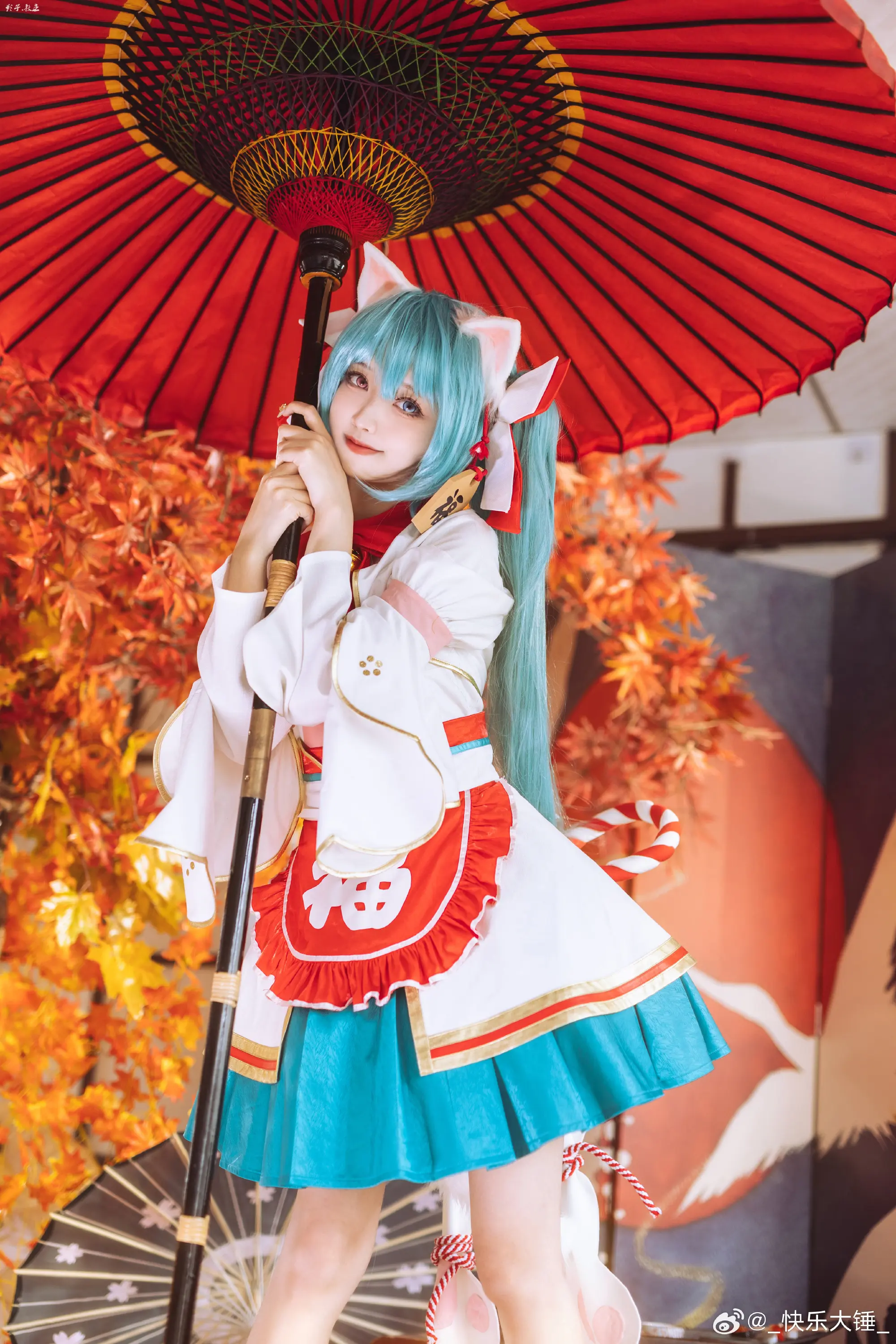 cosplay 初音未来 miku招财猫₍˄·͈༝·͈˄*₎◞ ̑̑@_快乐大锤_-公众号小姨ai