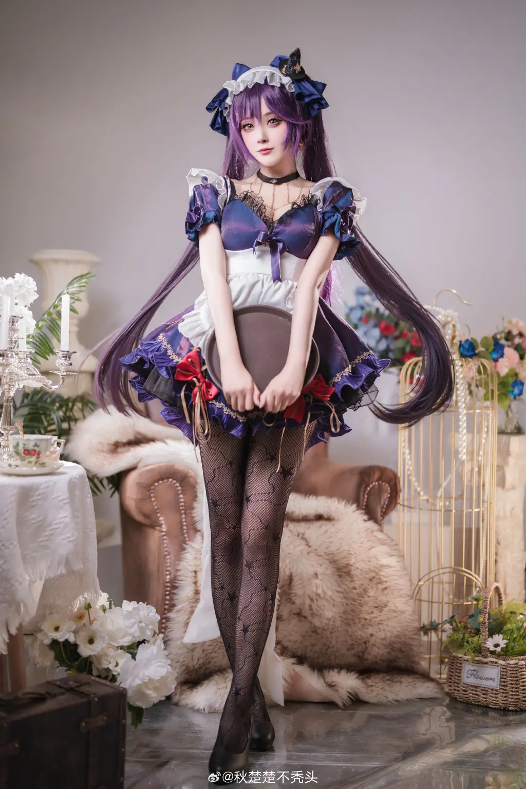 COSPLAY 给你留了早餐哦❤️ 原神 莫娜女仆@秋楚楚不秃头 COSPLAY-第4张