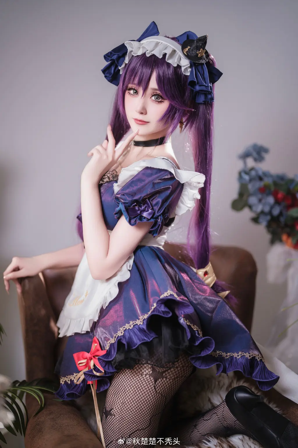 COSPLAY 给你留了早餐哦❤️ 原神 莫娜女仆@秋楚楚不秃头 COSPLAY-第6张