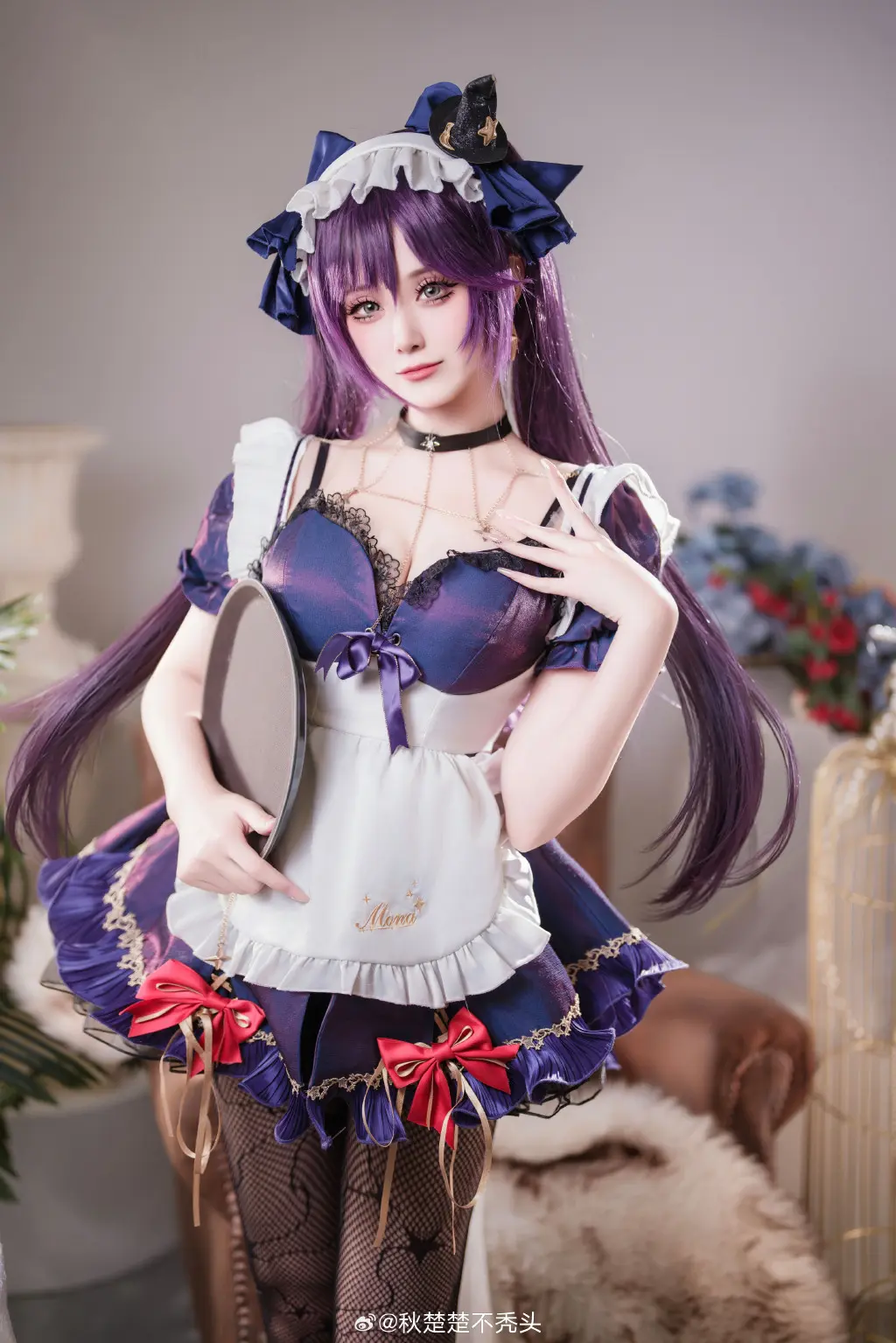 COSPLAY 给你留了早餐哦❤️ 原神 莫娜女仆@秋楚楚不秃头 COSPLAY-第7张