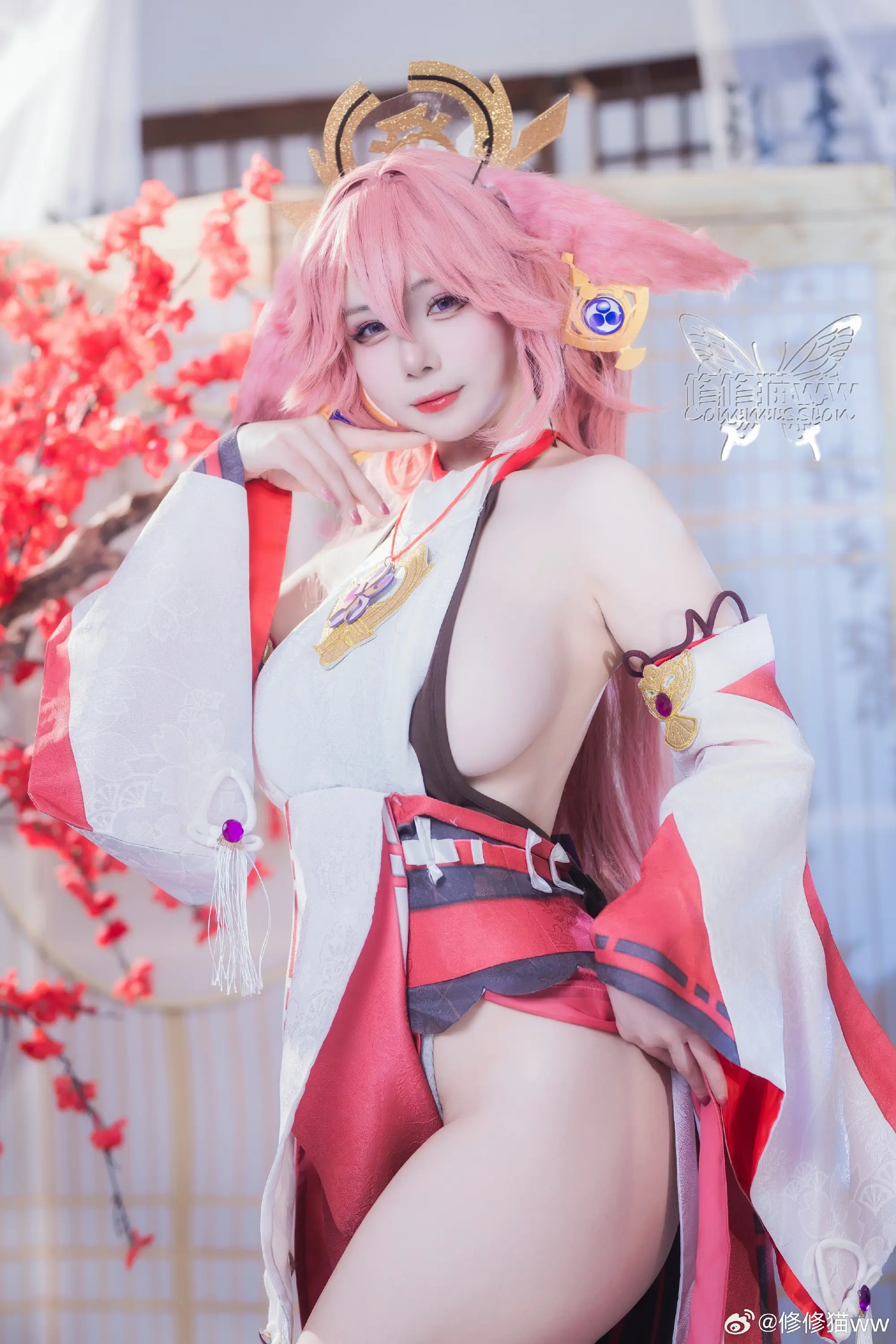 COSPLAY 快，去做些有趣的事让我看看吧。原神 八重神子@修修猫ww-公众号小姨ai