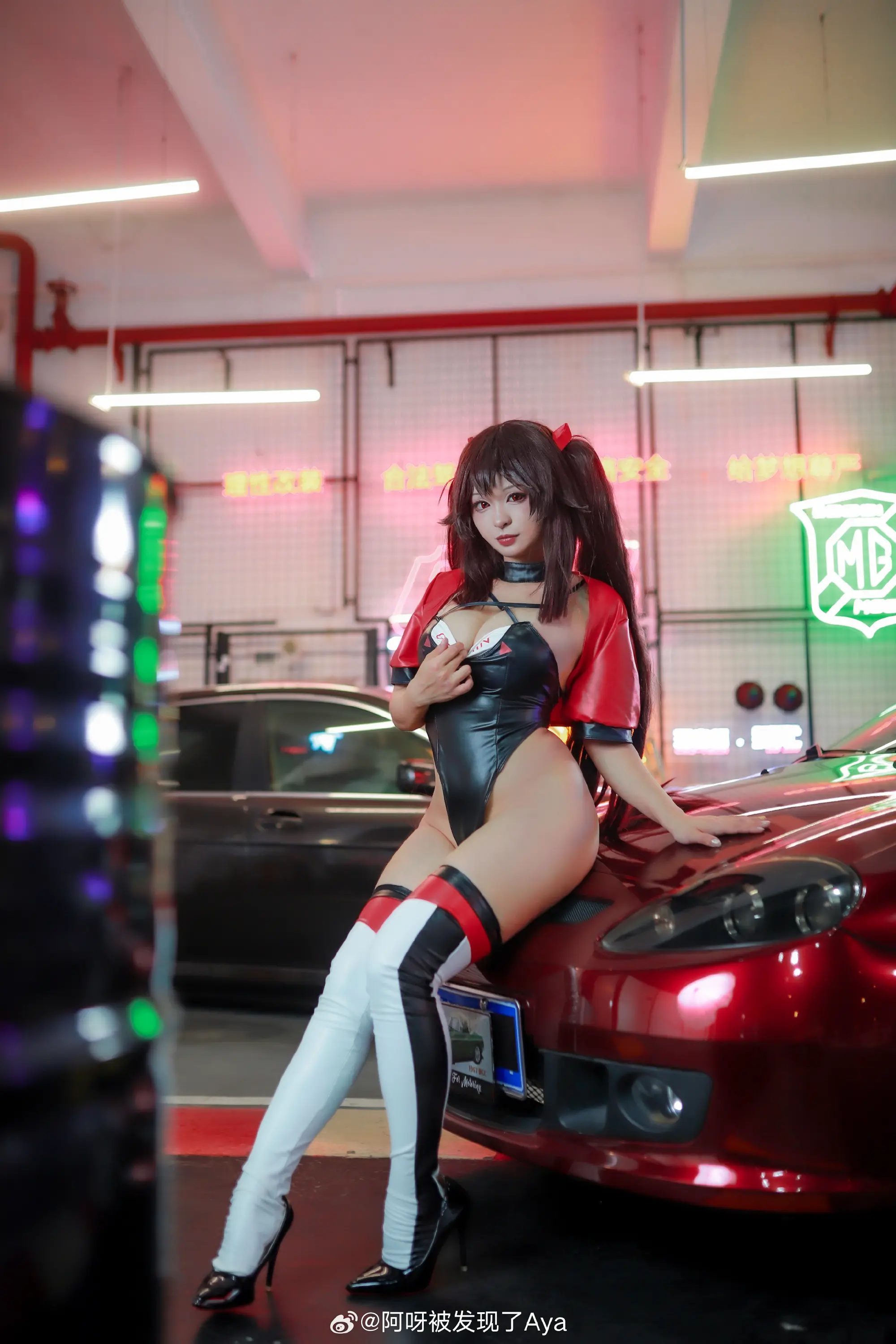COSPLAY 哦，你困了吗～？那你好好休息吧，我一个人四处转转～原神 赛车娘胡桃@阿呀想长高 COSPLAY-第7张