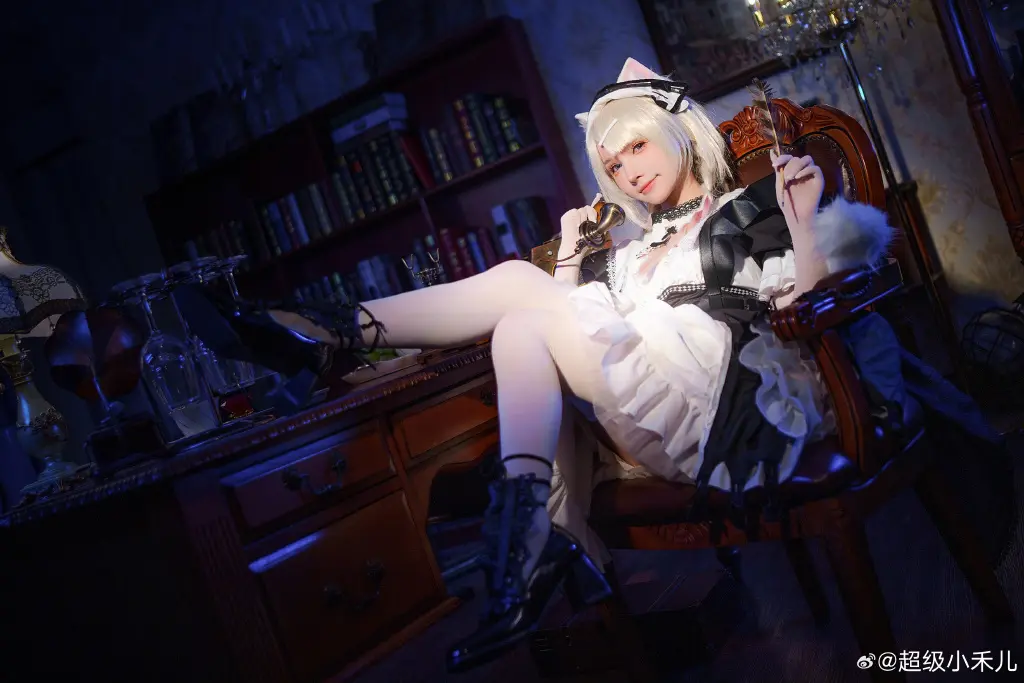 女仆猫猫诶！好久之前拍的啦 明日方舟 风丸 幻影轻俏🐱@超级小禾儿 COSPLAY-第8张