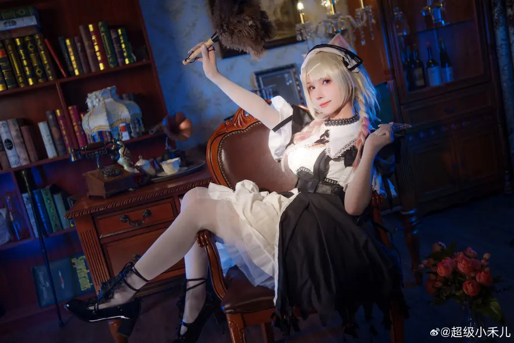 女仆猫猫诶！好久之前拍的啦 明日方舟 风丸 幻影轻俏🐱@超级小禾儿 COSPLAY-第4张