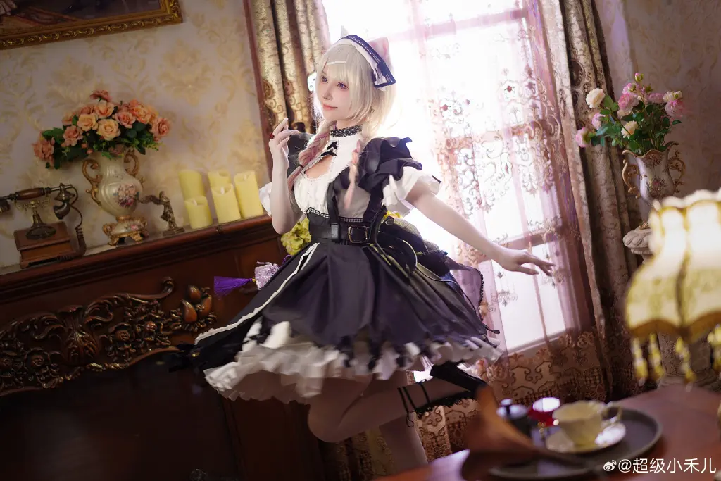 女仆猫猫诶！好久之前拍的啦 明日方舟 风丸 幻影轻俏🐱@超级小禾儿 COSPLAY-第6张