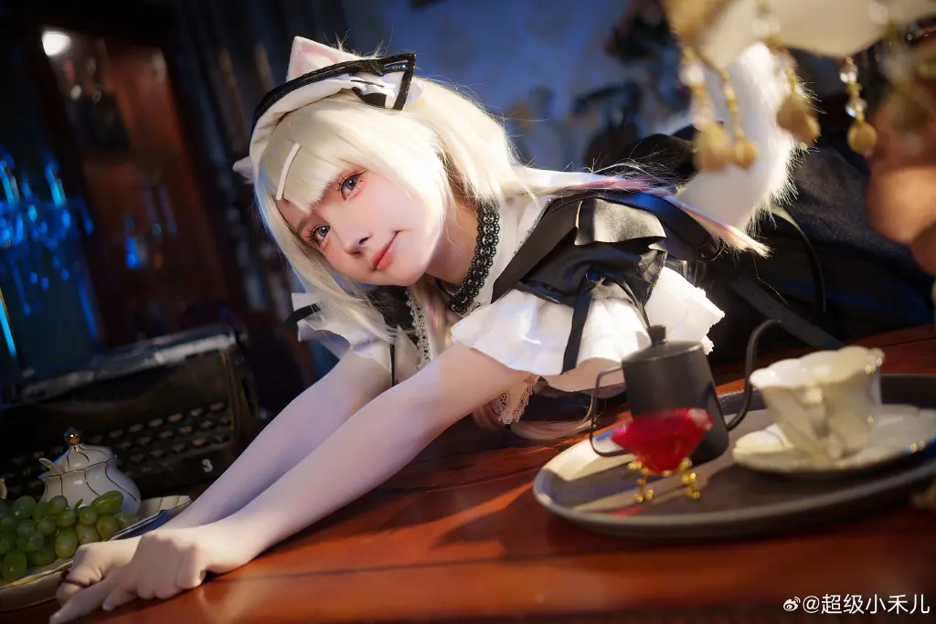 女仆猫猫诶！好久之前拍的啦 明日方舟 风丸 幻影轻俏🐱@超级小禾儿 COSPLAY-第11张