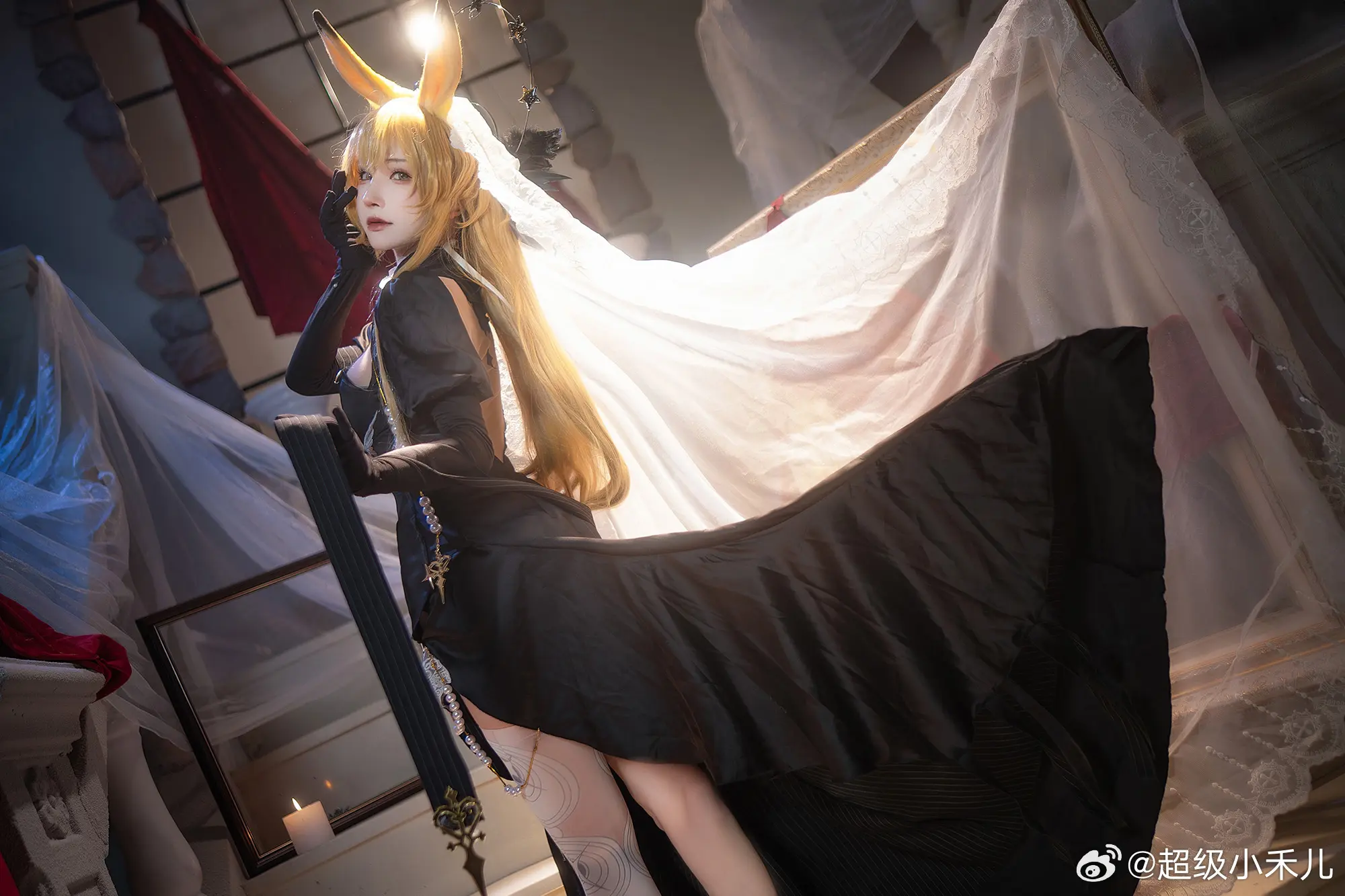 COSPLAY 博士，你盯着我看了多久了？是发现了什么有趣的谜题吗？ 明日方舟 莱茵生命@超级小禾儿 COSPLAY-第4张