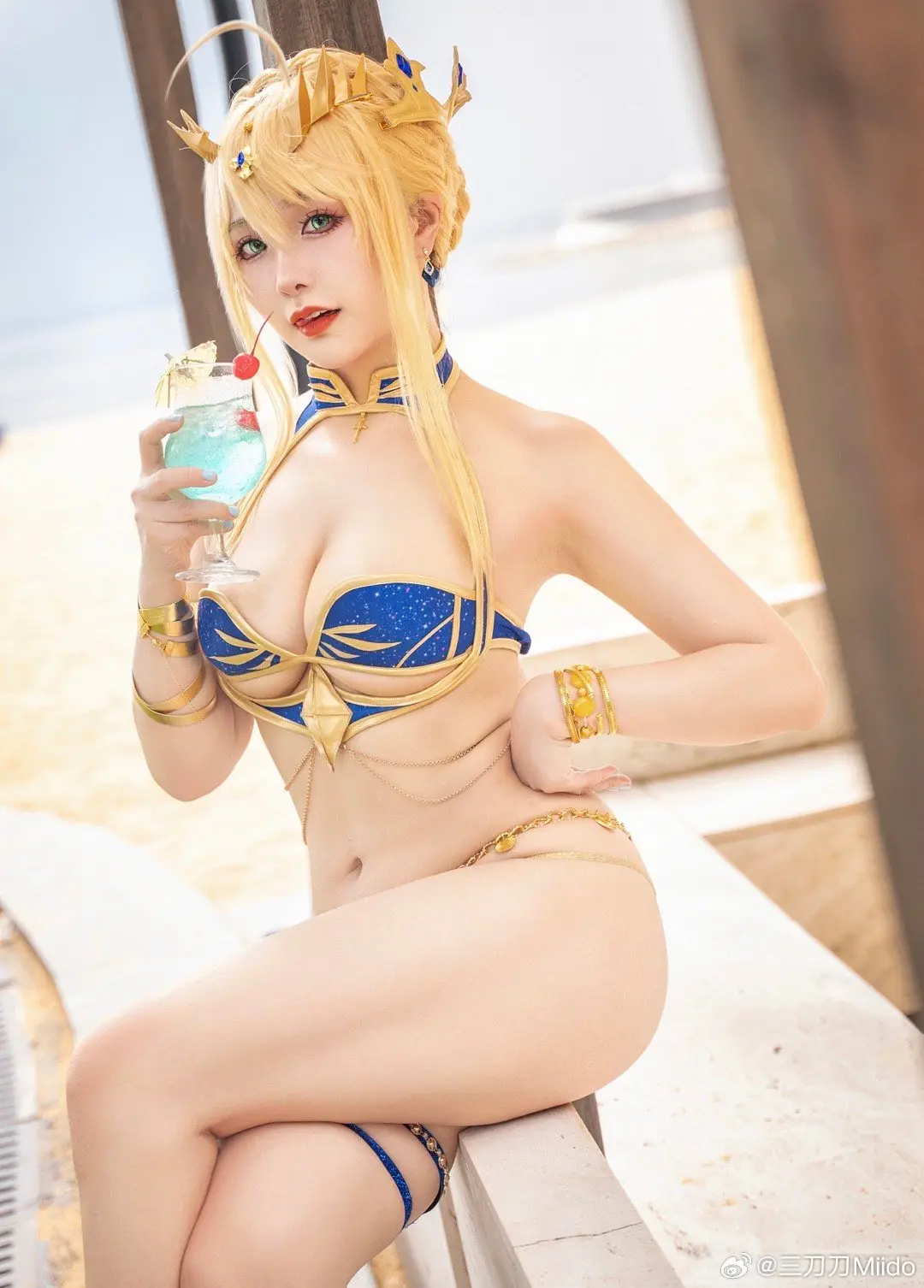 cosplay fate/grandorder 白枪呆同人泳装@三刀刀Miido COSPLAY-第4张