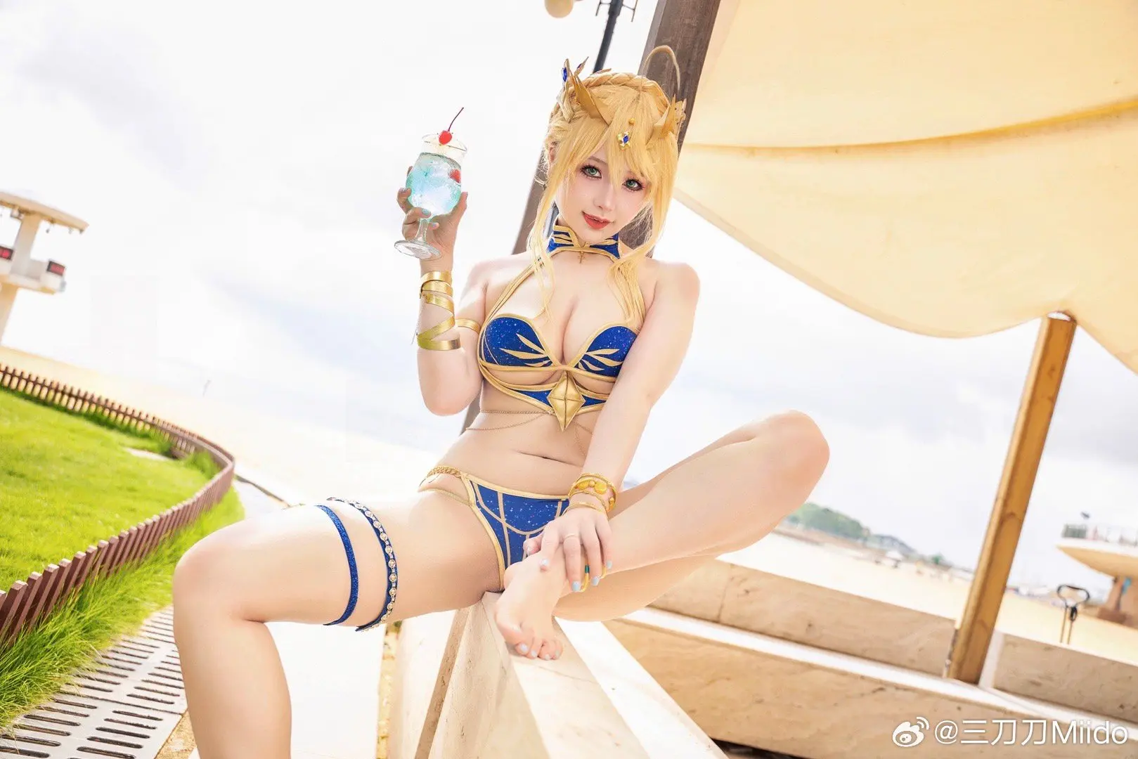 cosplay fate/grandorder 白枪呆同人泳装@三刀刀Miido COSPLAY-第3张