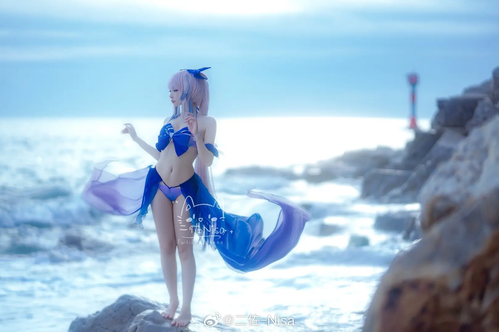 COSPLAY 旅行者，夏天来了啊 原神 珊瑚宫心海@-二佐Nisa- COSPLAY-第2张