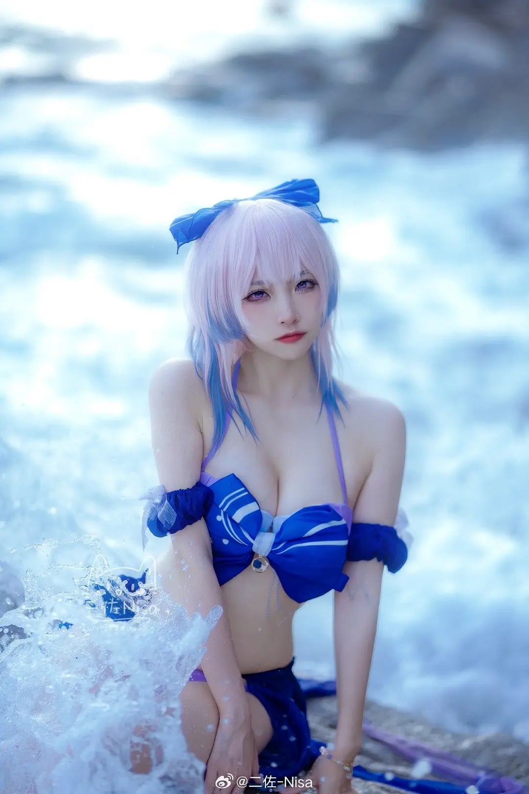COSPLAY 旅行者，夏天来了啊 原神 珊瑚宫心海@-二佐Nisa--公众号小姨ai