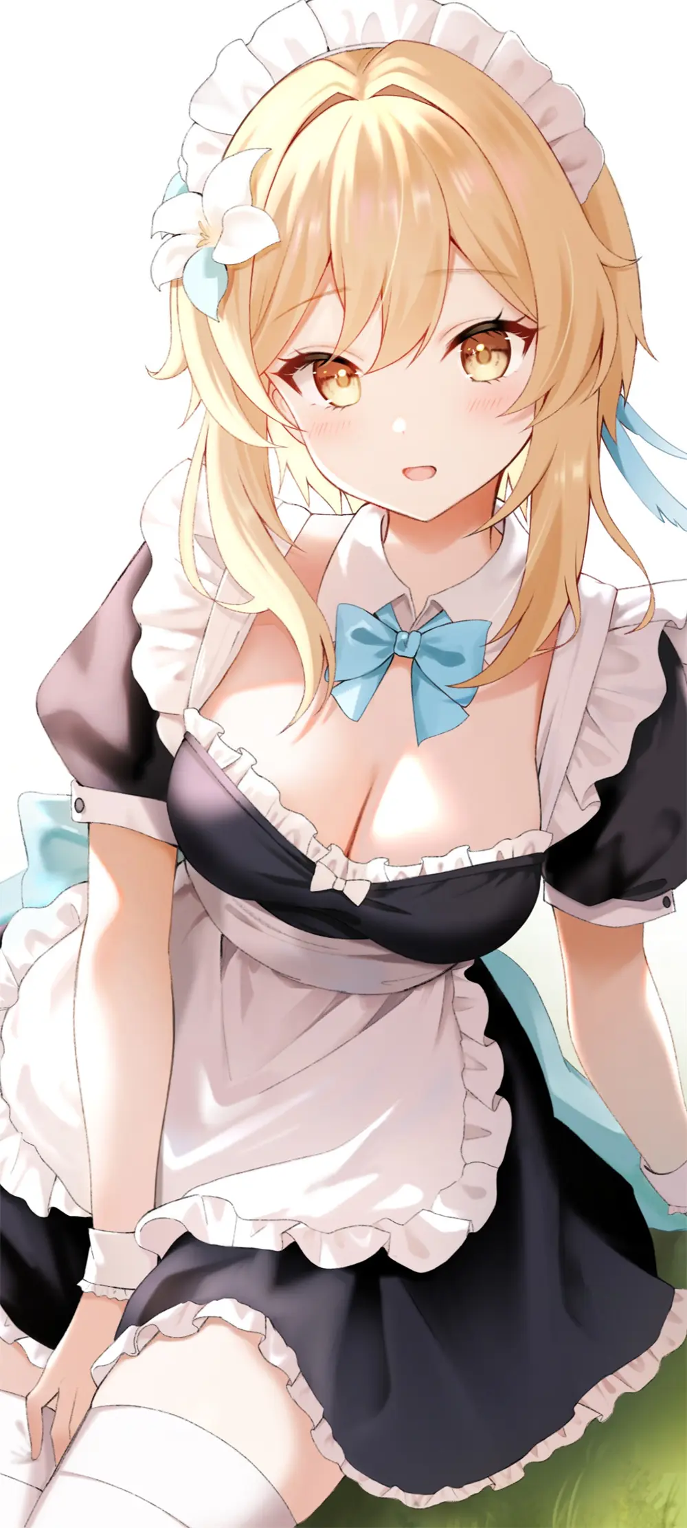 动漫壁纸 | 超可爱银发美少女 兽耳芙宁娜 今日插画壁纸推荐 壁纸-第5张