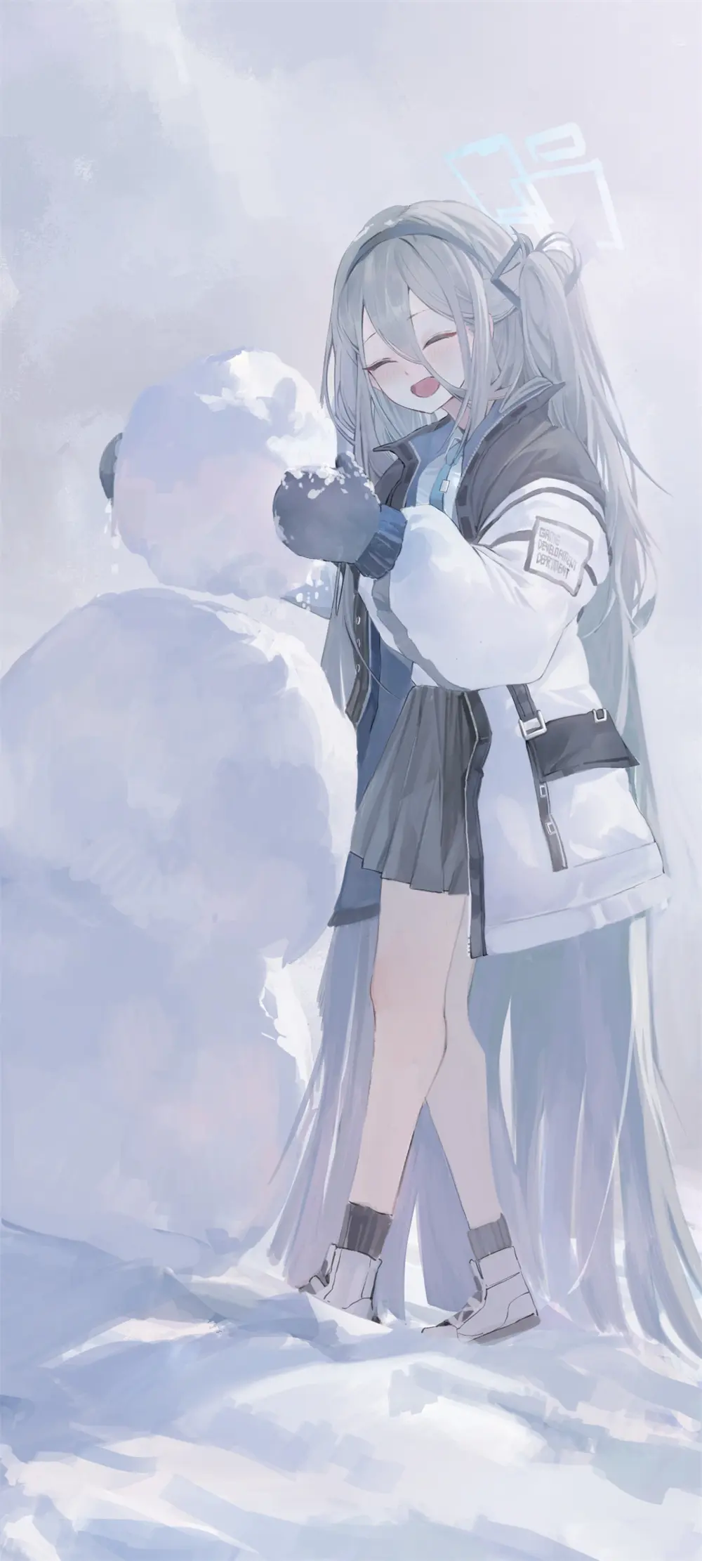 动漫壁纸 | 超可爱银发美少女 兽耳芙宁娜 今日插画壁纸推荐 壁纸-第4张