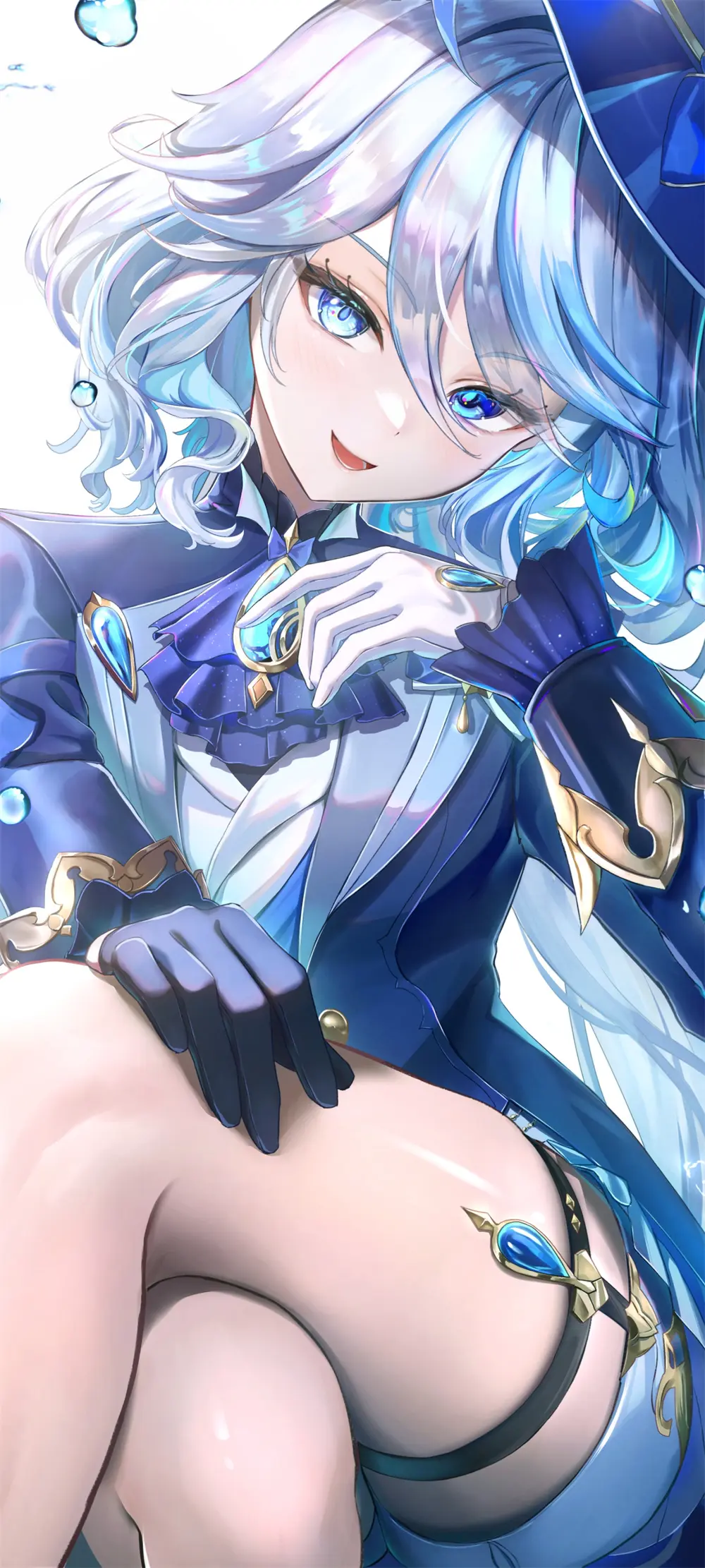 动漫壁纸 | 超可爱银发美少女 兽耳芙宁娜 今日插画壁纸推荐 壁纸-第10张
