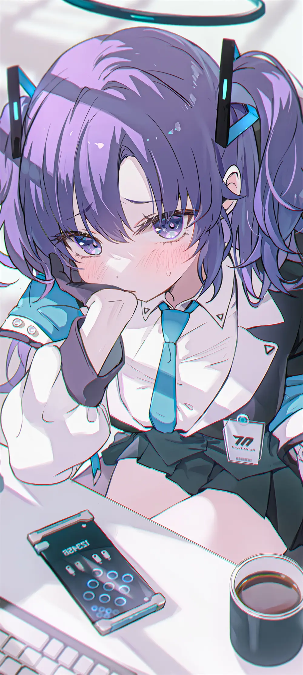 动漫壁纸 | 超可爱银发美少女 兽耳芙宁娜 今日插画壁纸推荐 壁纸-第2张