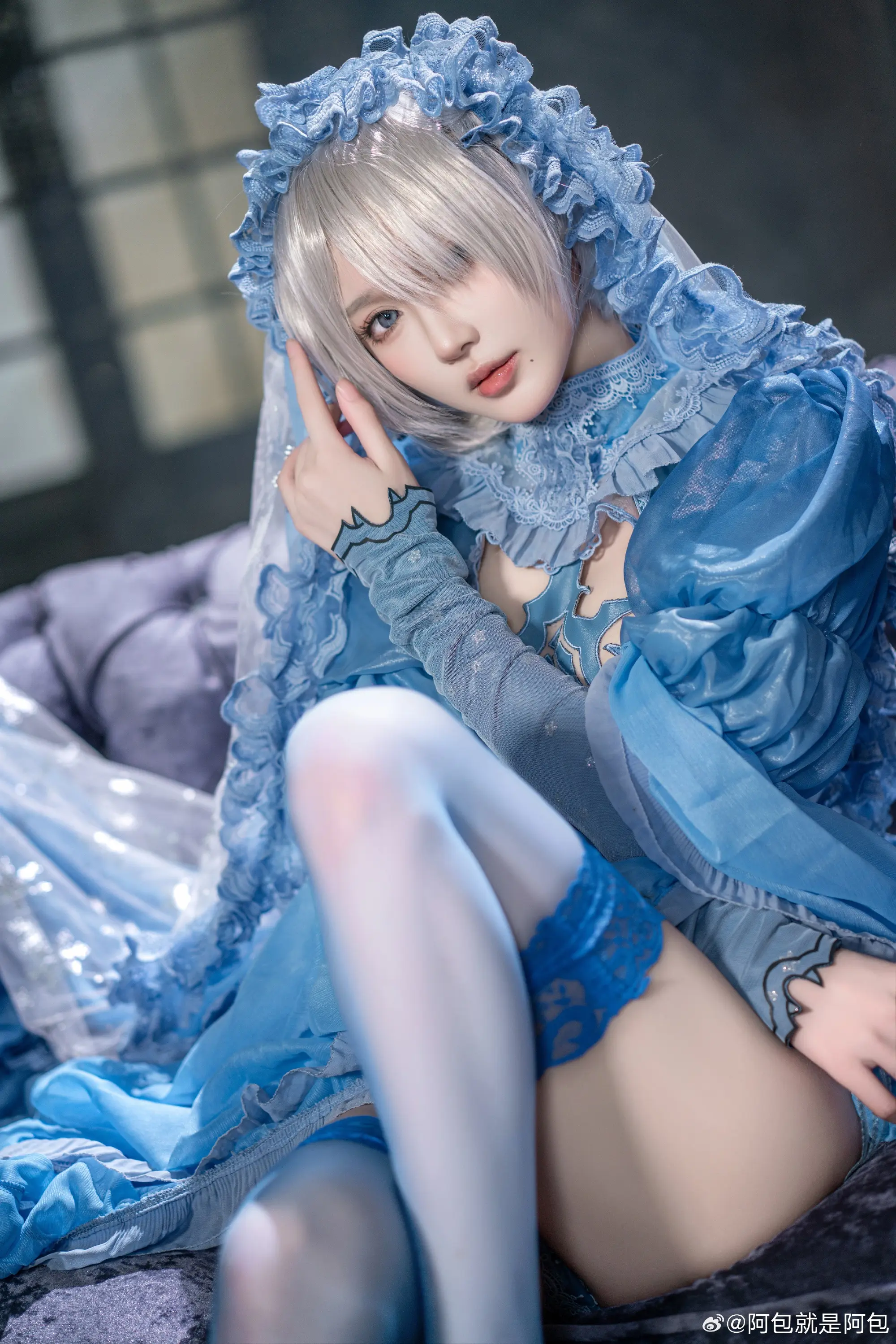 COSPLAY —愿人类荣光永存— 尼尔:机械纪元 冰雪2b@阿包就是阿包 COSPLAY-第5张