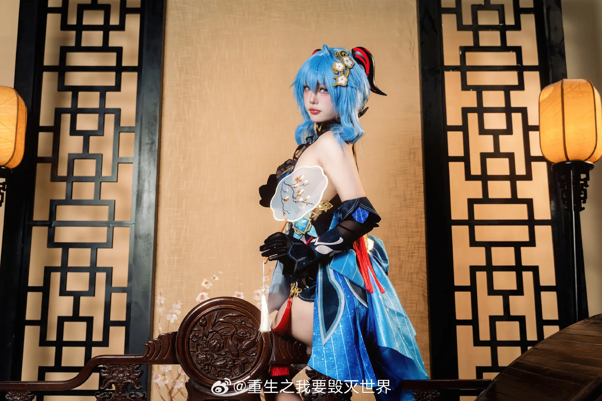 cosplay 和旅行者...一起度过的海灯节... 原神 甘雨@重生之我要毁灭世界 COSPLAY-第12张