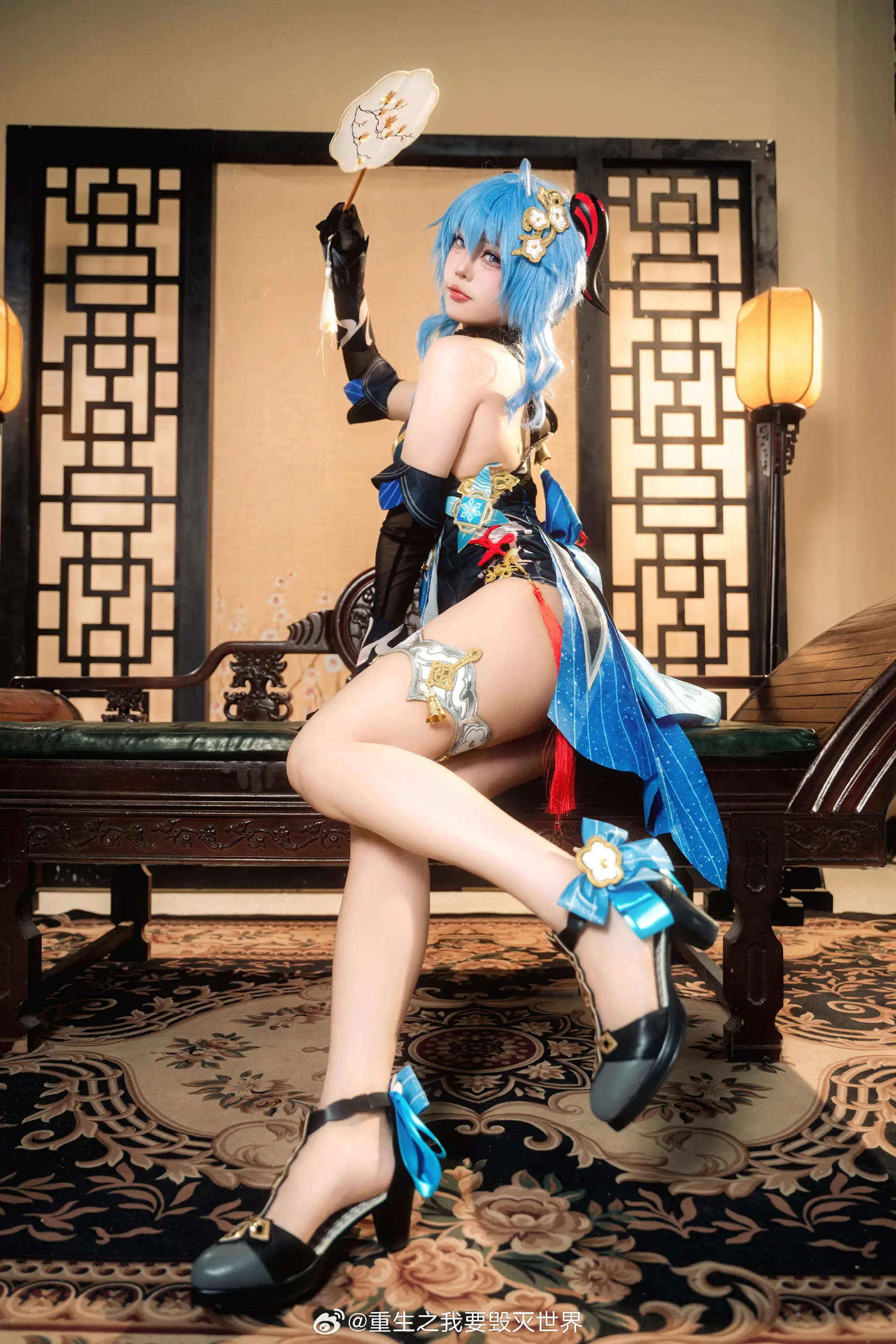 cosplay 和旅行者...一起度过的海灯节... 原神 甘雨@重生之我要毁灭世界 COSPLAY-第9张