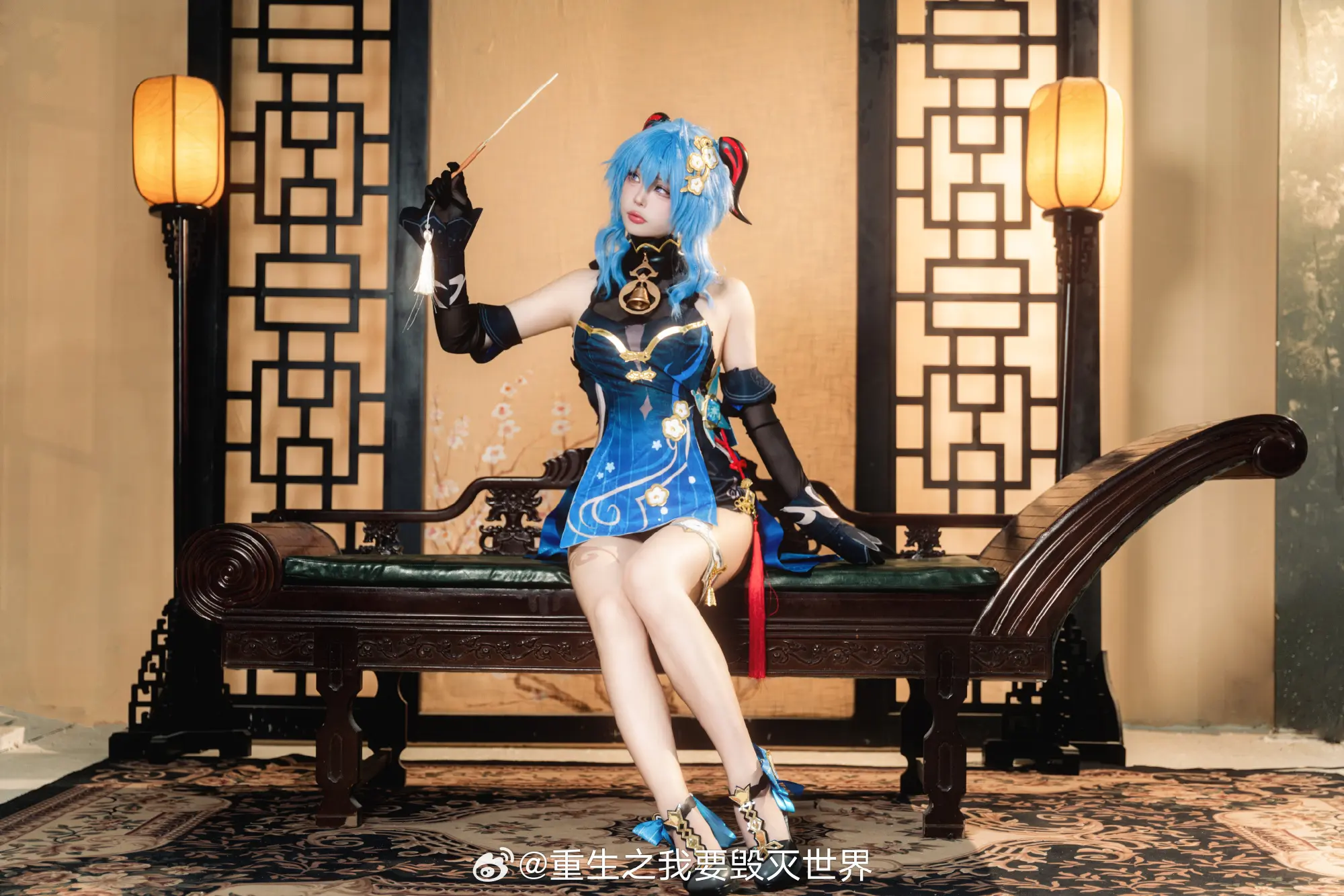 cosplay 和旅行者...一起度过的海灯节... 原神 甘雨@重生之我要毁灭世界 COSPLAY-第4张