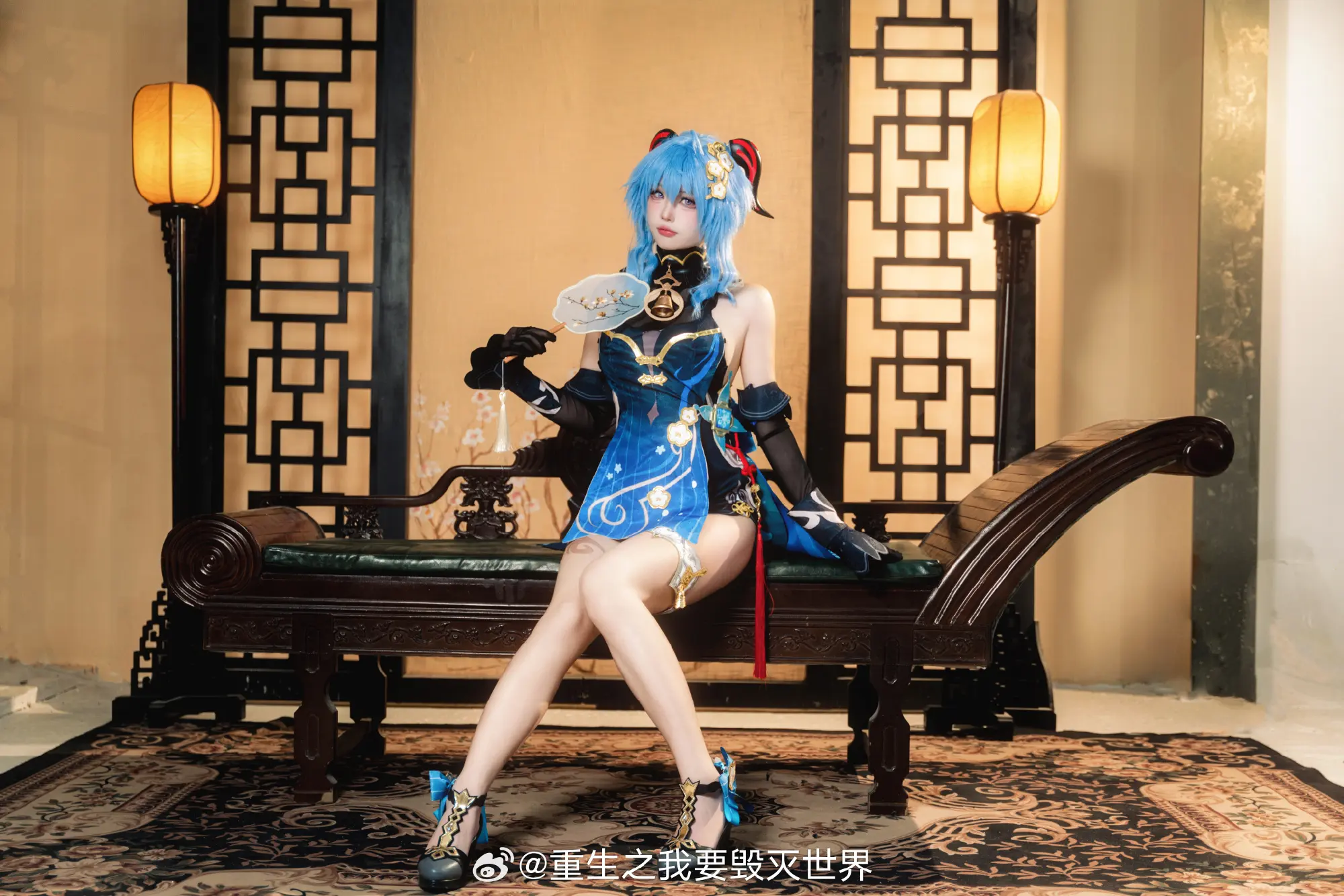 cosplay 和旅行者...一起度过的海灯节... 原神 甘雨@重生之我要毁灭世界 COSPLAY-第2张