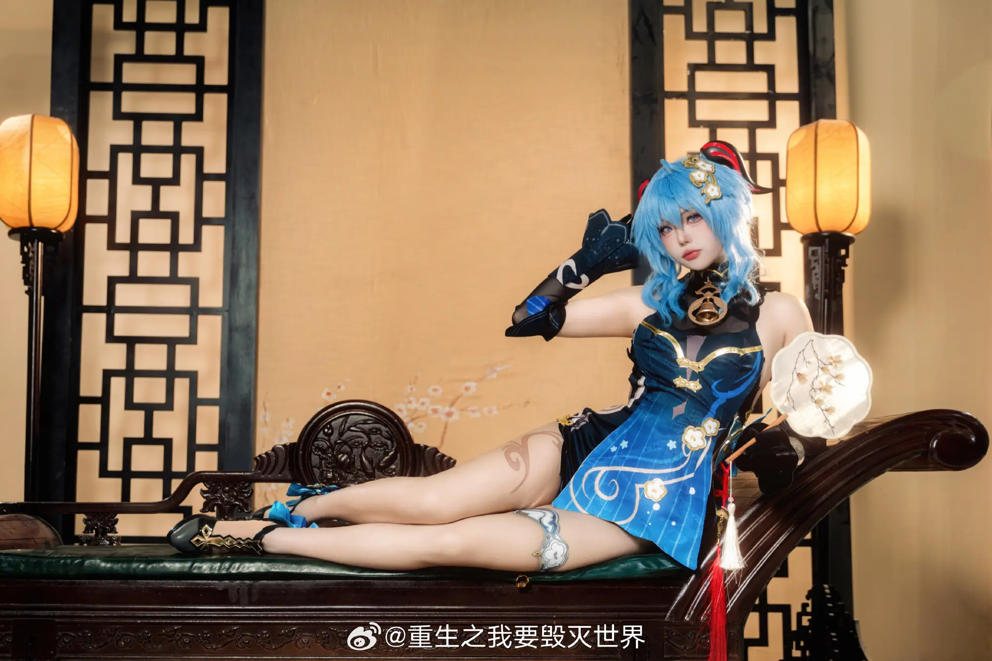 cosplay 和旅行者...一起度过的海灯节... 原神 甘雨@重生之我要毁灭世界 COSPLAY-第5张