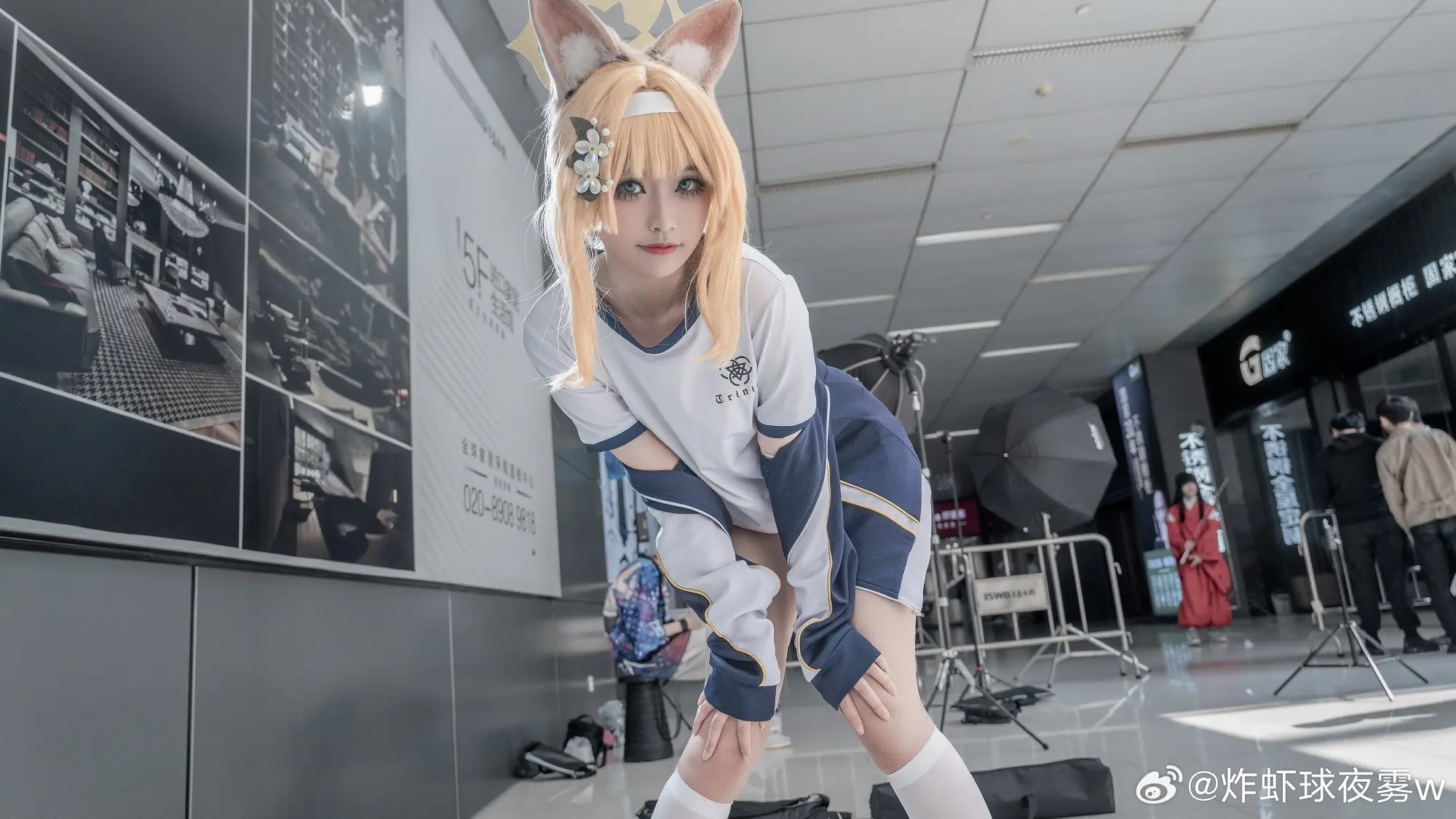 COSPLAY 请……请稍等一下！ 碧蓝档案 玛丽（体操服）@炸虾球夜雾w COSPLAY-第3张