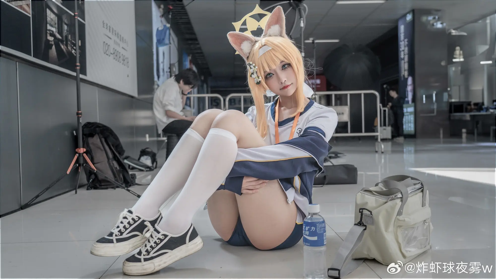 COSPLAY 请……请稍等一下！ 碧蓝档案 玛丽（体操服）@炸虾球夜雾w COSPLAY-第4张