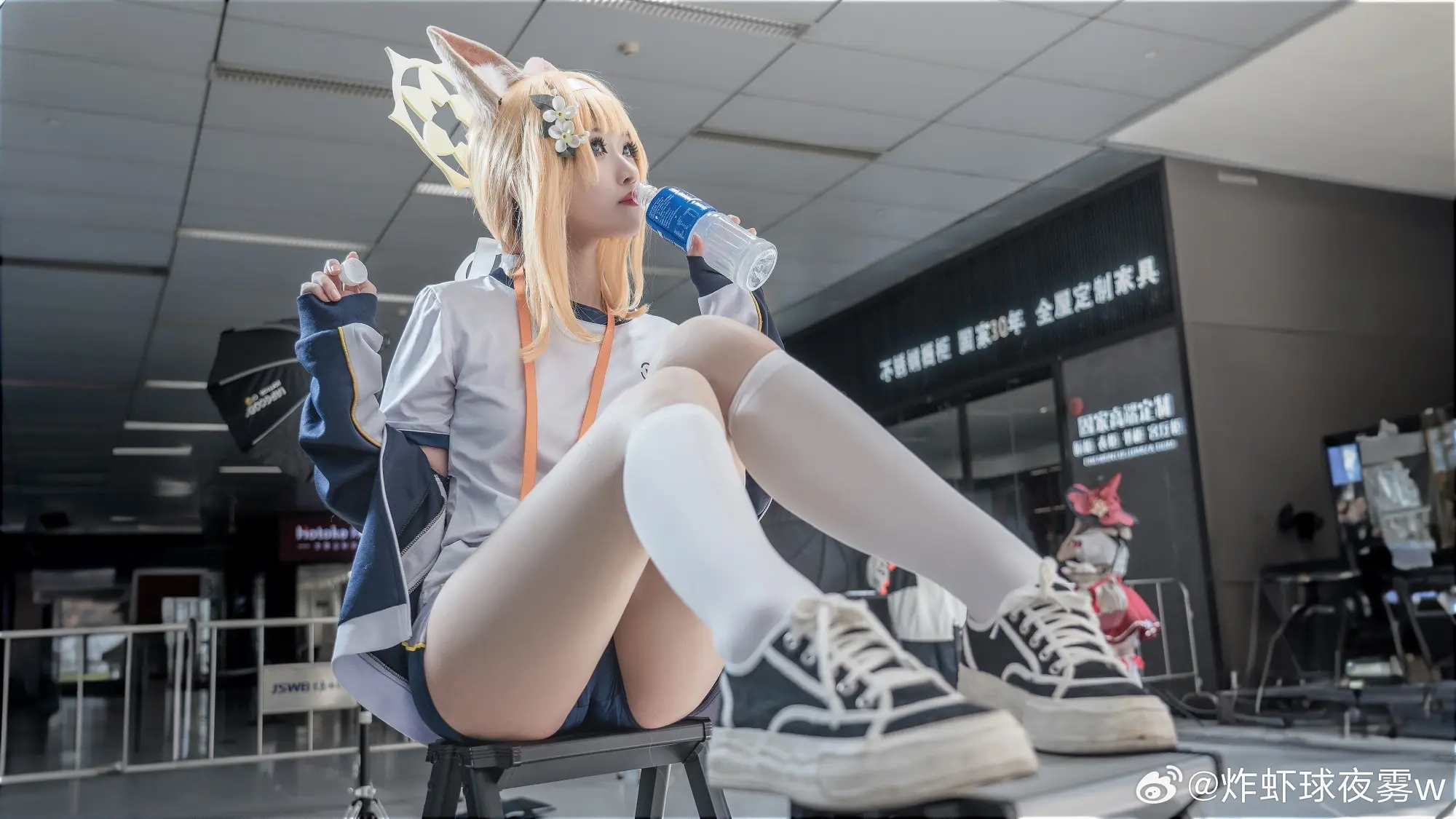 COSPLAY 请……请稍等一下！ 碧蓝档案 玛丽（体操服）@炸虾球夜雾w COSPLAY-第6张