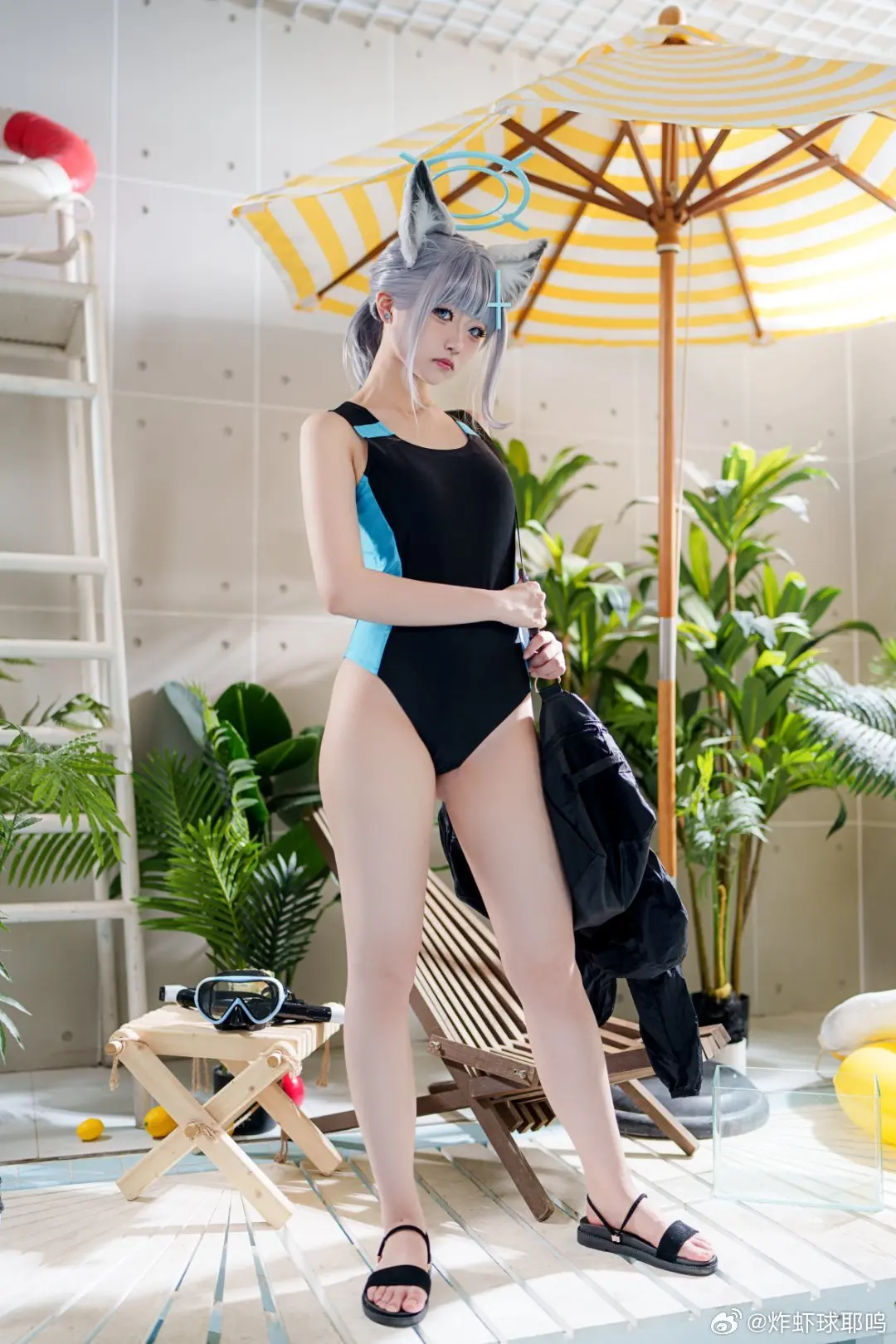 cos正片  碧蓝档案 砂狼白子 泳装@炸虾球耶呜 COSPLAY-第2张