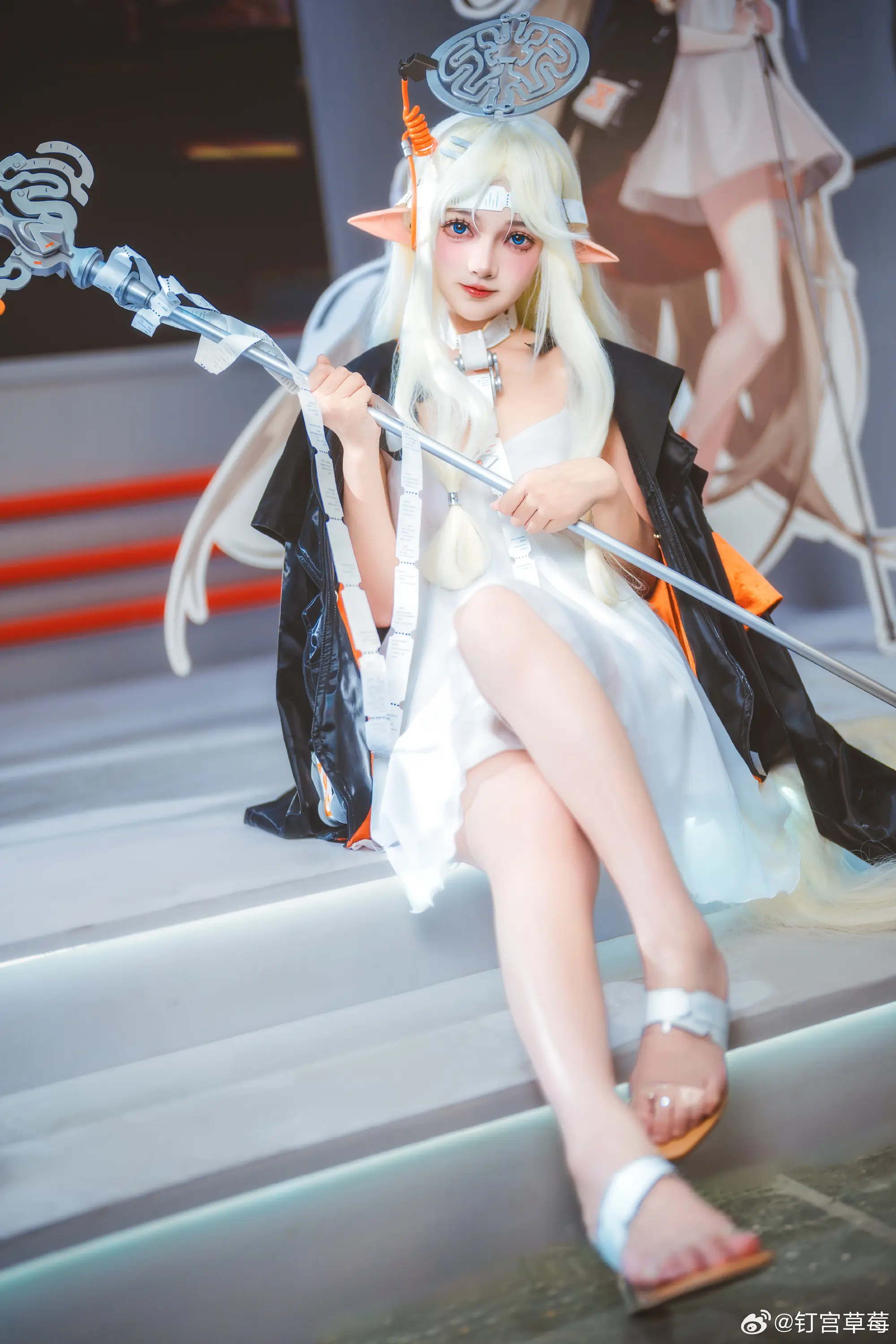 COSPLAY 这个白毛萝莉角色真的很像精灵捏！新月同行 恒沙@钉宫草莓 COSPLAY-第8张