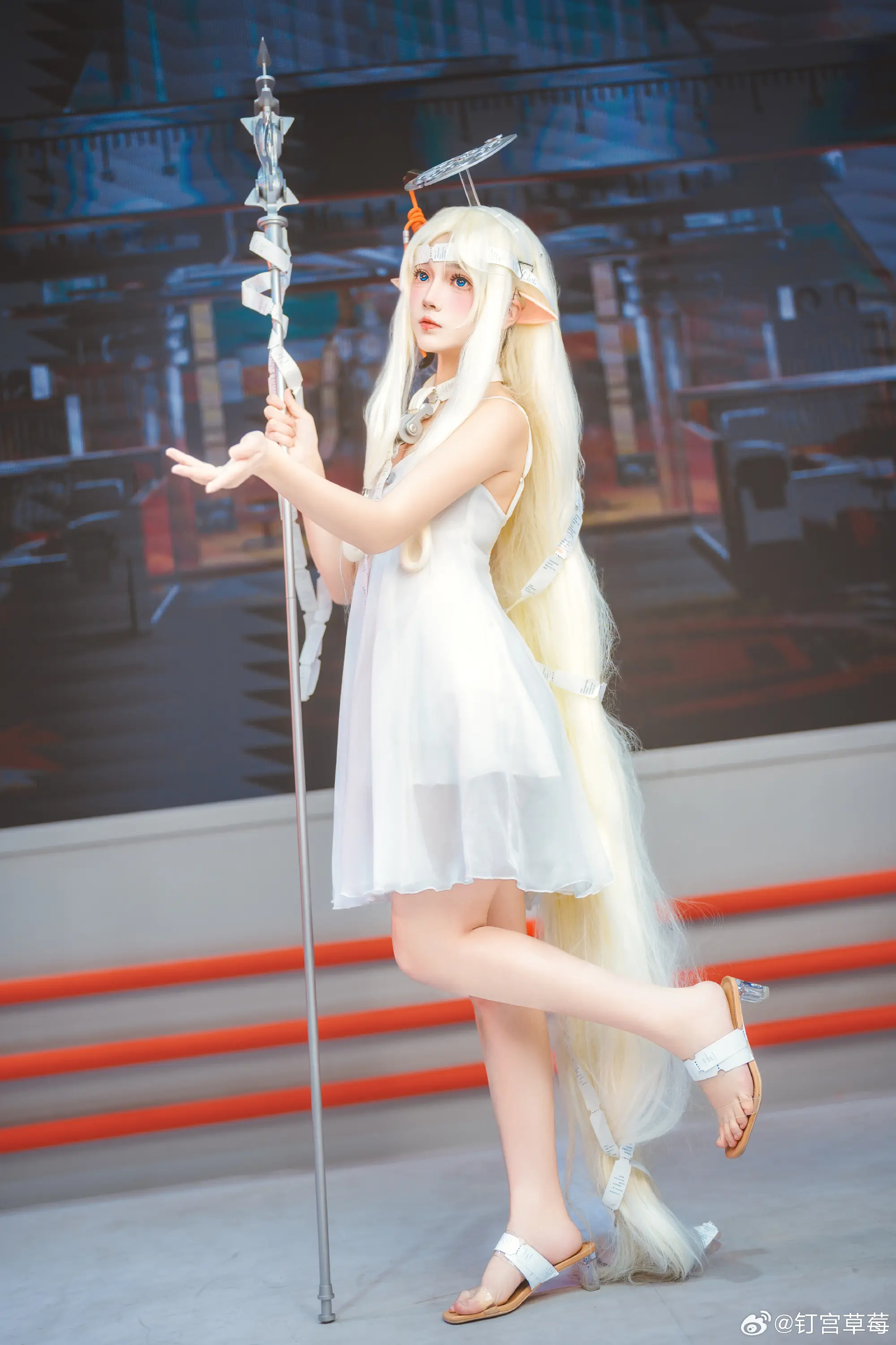 COSPLAY 这个白毛萝莉角色真的很像精灵捏！新月同行 恒沙@钉宫草莓 COSPLAY-第7张