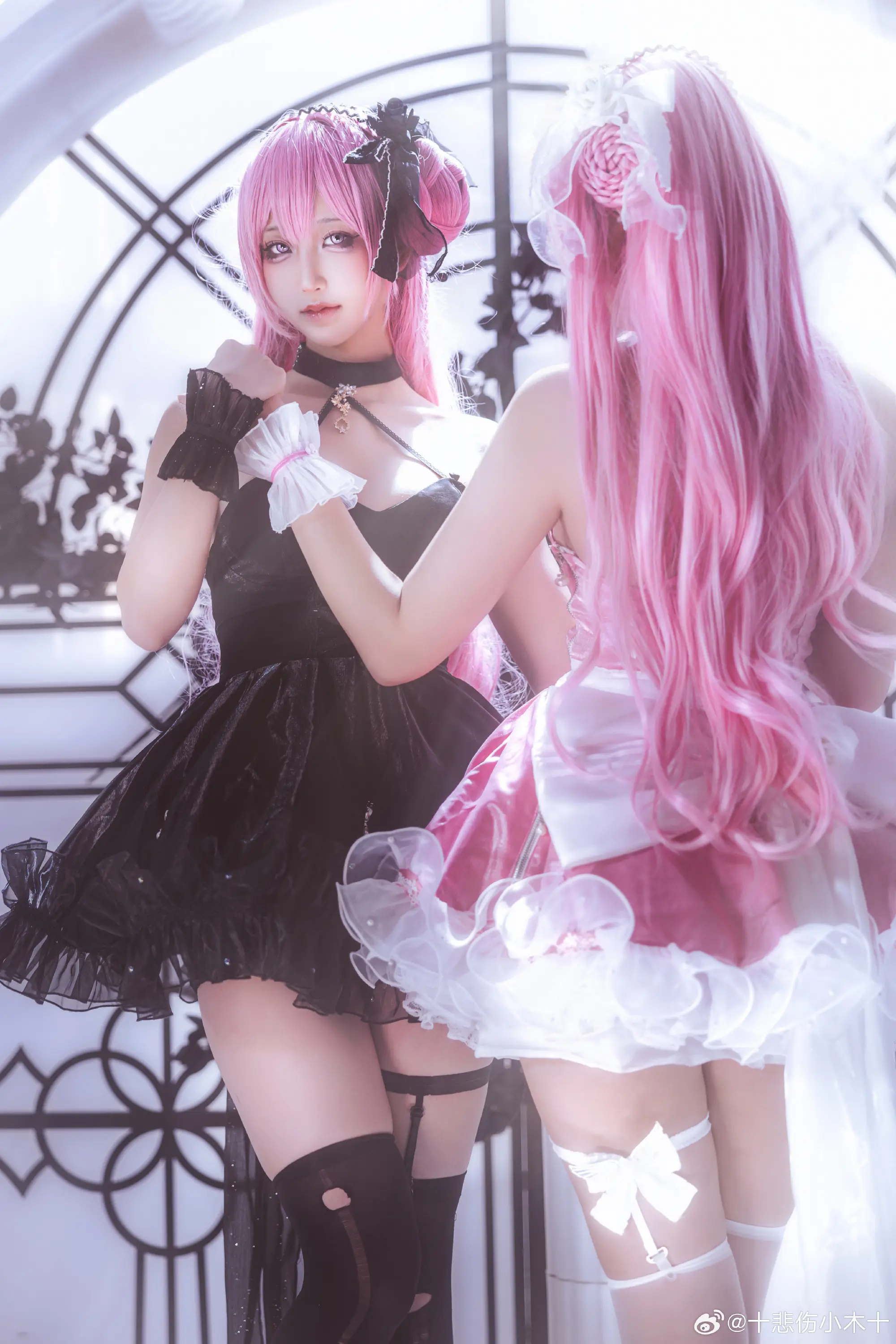 COSPLAY 桃乐丝「黎明派对 怀旧 」 Nikke:胜利女神 粉桃@十悲伤小木十-公众号小姨ai