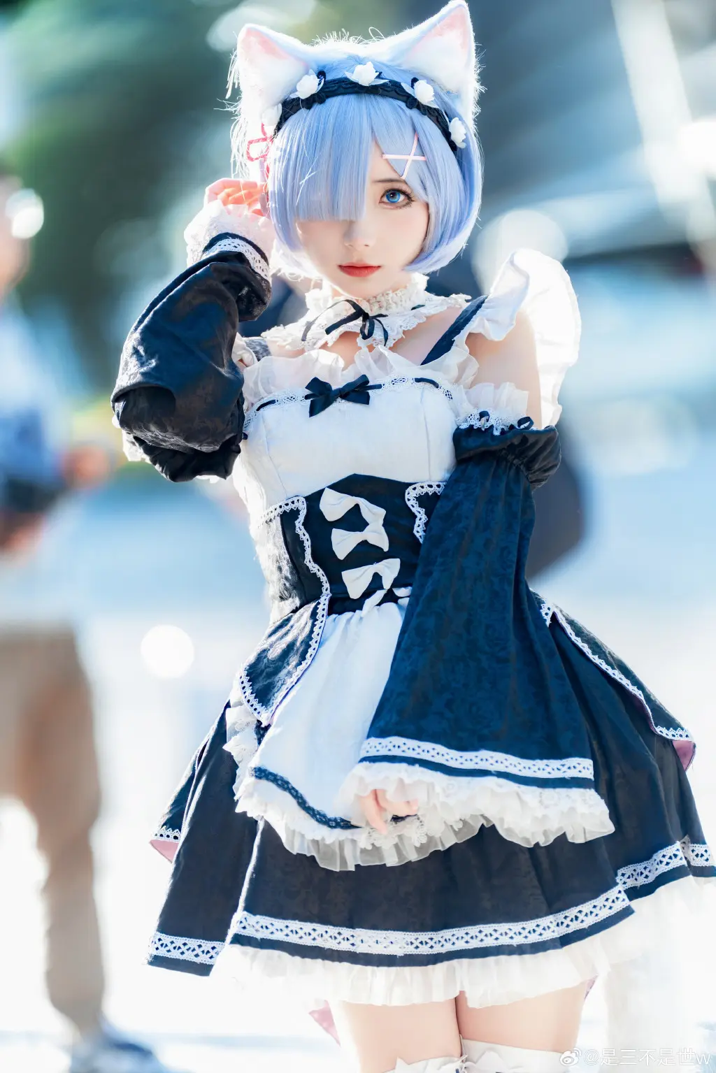 COSPLAY RE0 蕾姆 你就是蕾姆的英雄.@是三不是世w COSPLAY-第5张