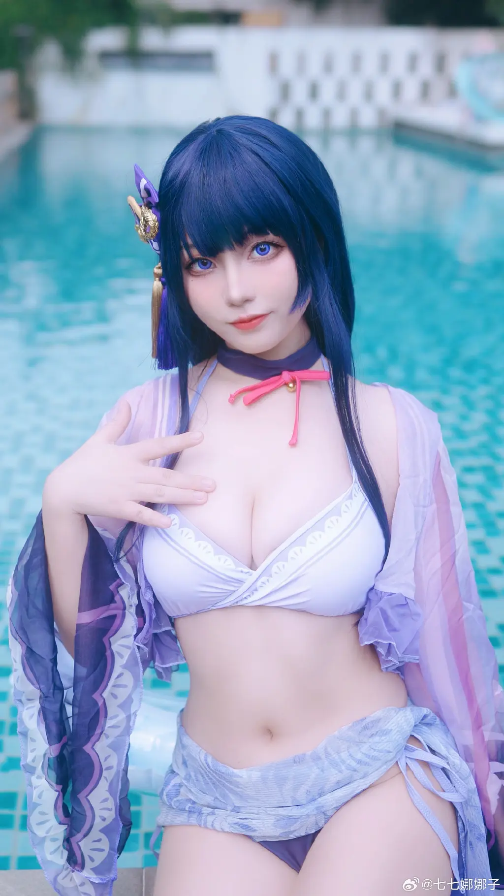 cosplay 原神 雷电将军泳装cos@七七娜娜子 COSPLAY-第6张