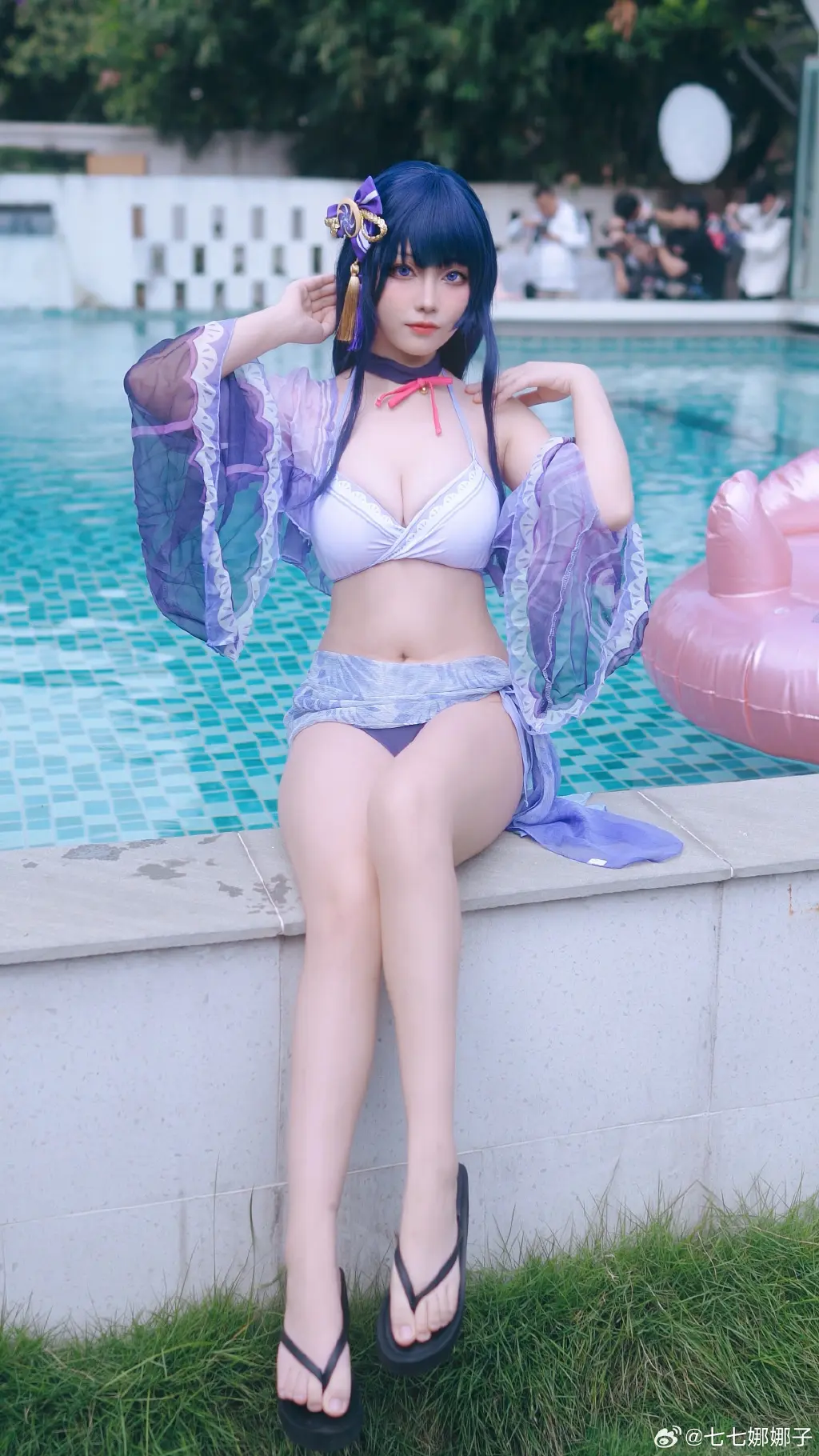 cosplay 原神 雷电将军泳装cos@七七娜娜子 COSPLAY-第3张