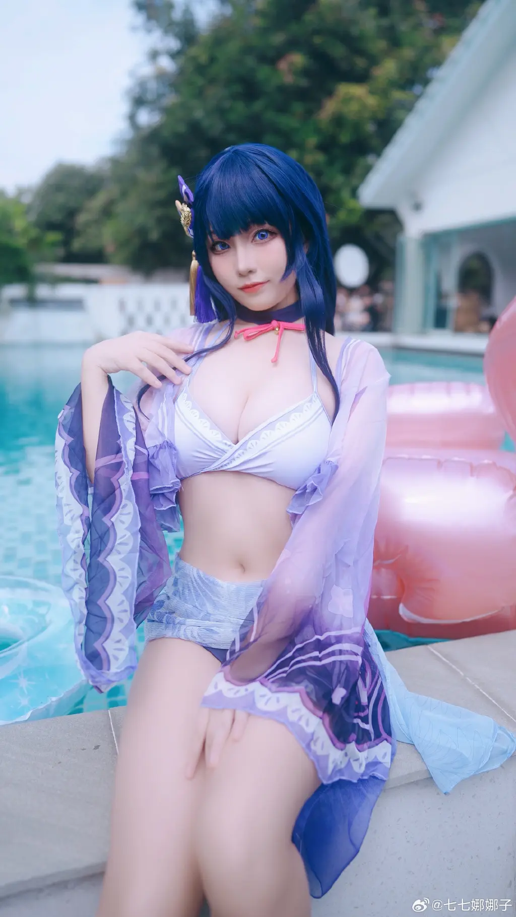 cosplay 原神 雷电将军泳装cos@七七娜娜子 COSPLAY-第5张