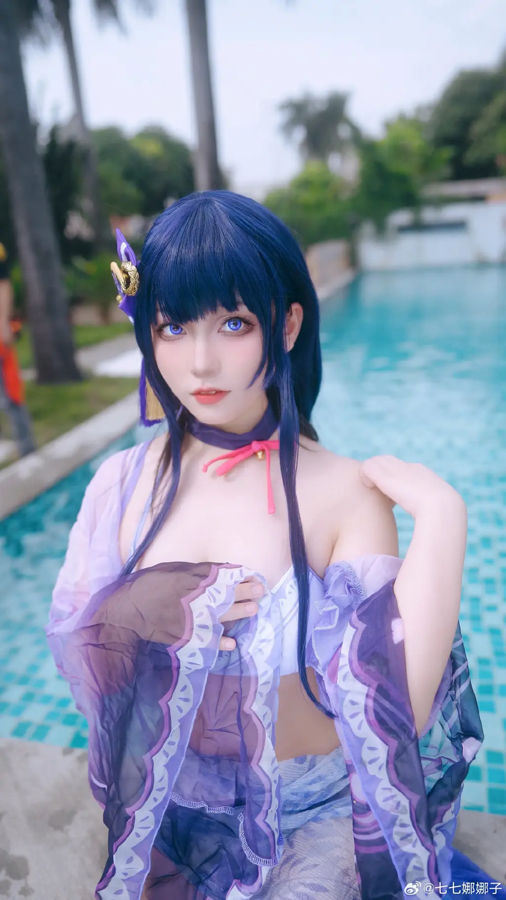 cosplay 原神 雷电将军泳装cos@七七娜娜子 COSPLAY-第7张