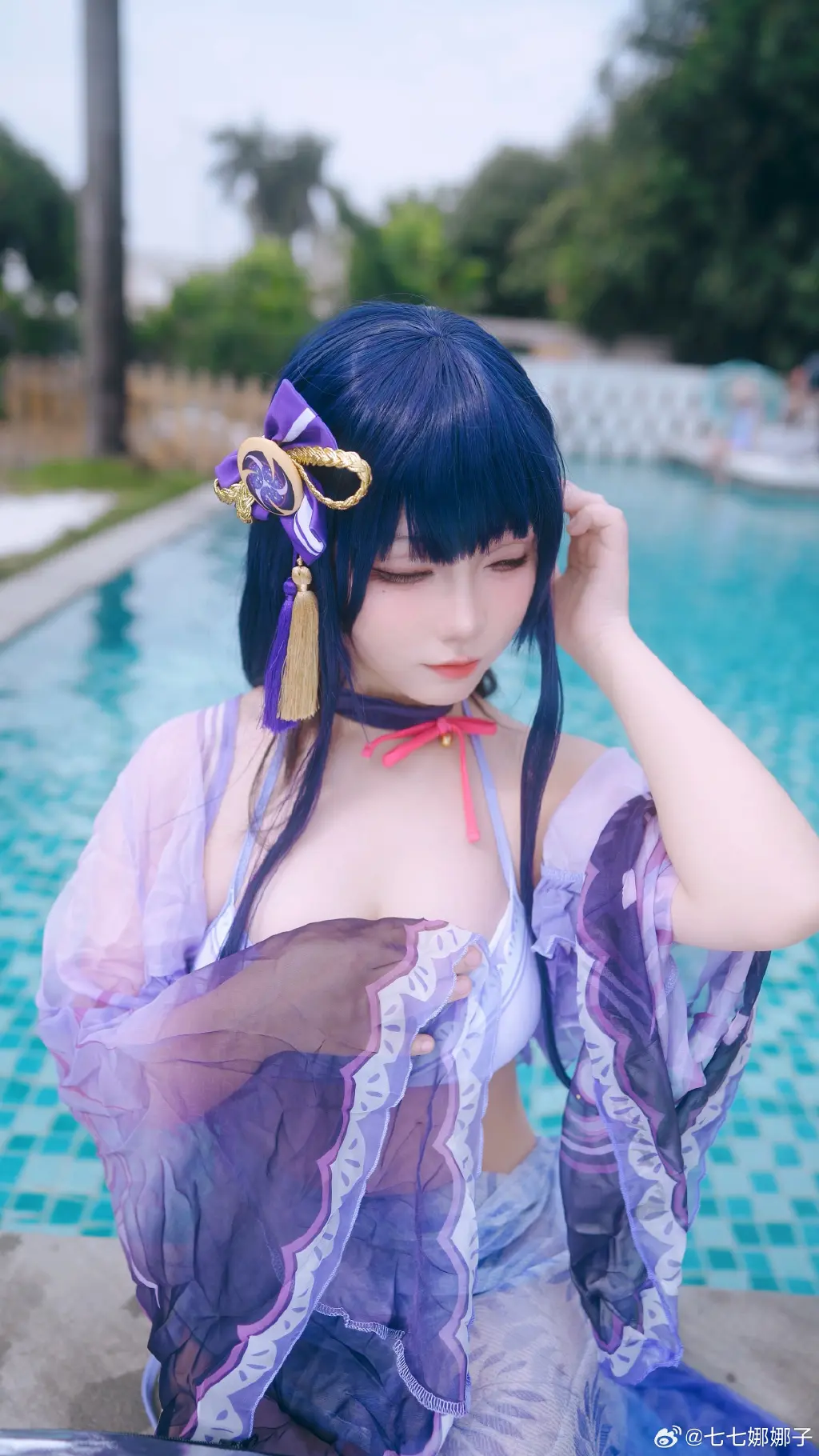 cosplay 原神 雷电将军泳装cos@七七娜娜子 COSPLAY-第9张