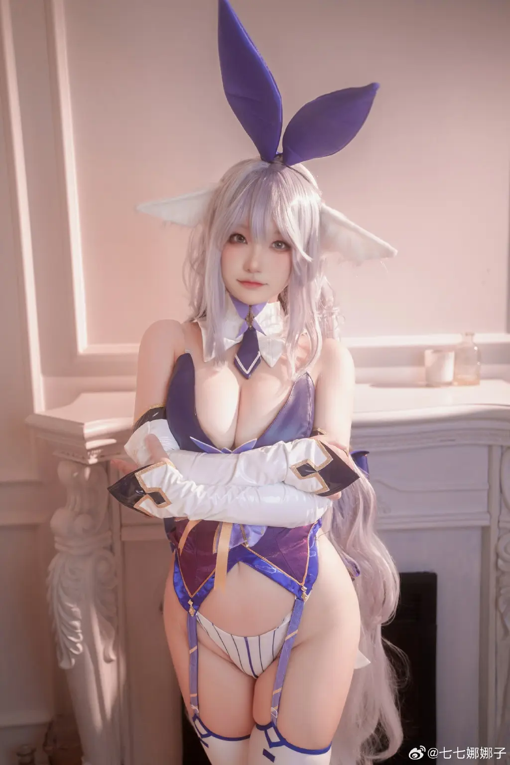 cosplay 指挥官喜欢这身新装扮吗？ 碧蓝航线 信浓同人兔女郎cos@七七娜娜子 COSPLAY-第2张