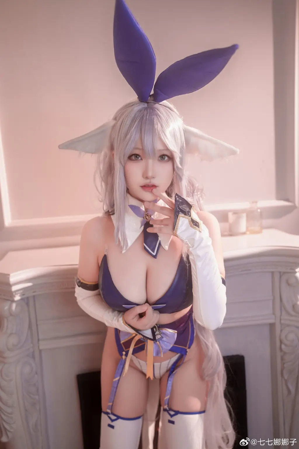 cosplay 指挥官喜欢这身新装扮吗？ 碧蓝航线 信浓同人兔女郎cos@七七娜娜子 COSPLAY-第4张