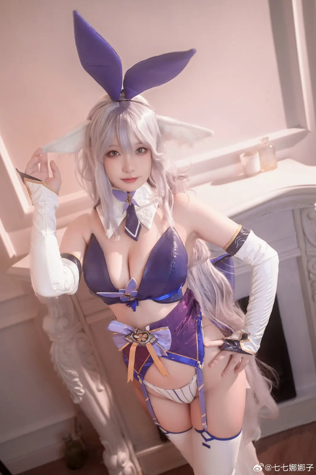 cosplay 指挥官喜欢这身新装扮吗？ 碧蓝航线 信浓同人兔女郎cos@七七娜娜子 COSPLAY-第7张