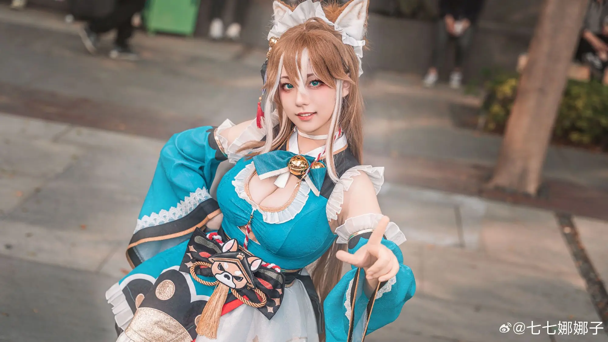 COSPLAY 希娜小姐女仆的返图来了～这套超可爱，希望下次漫展能多出作品吧～ 原神@七七娜娜子 COSPLAY-第2张