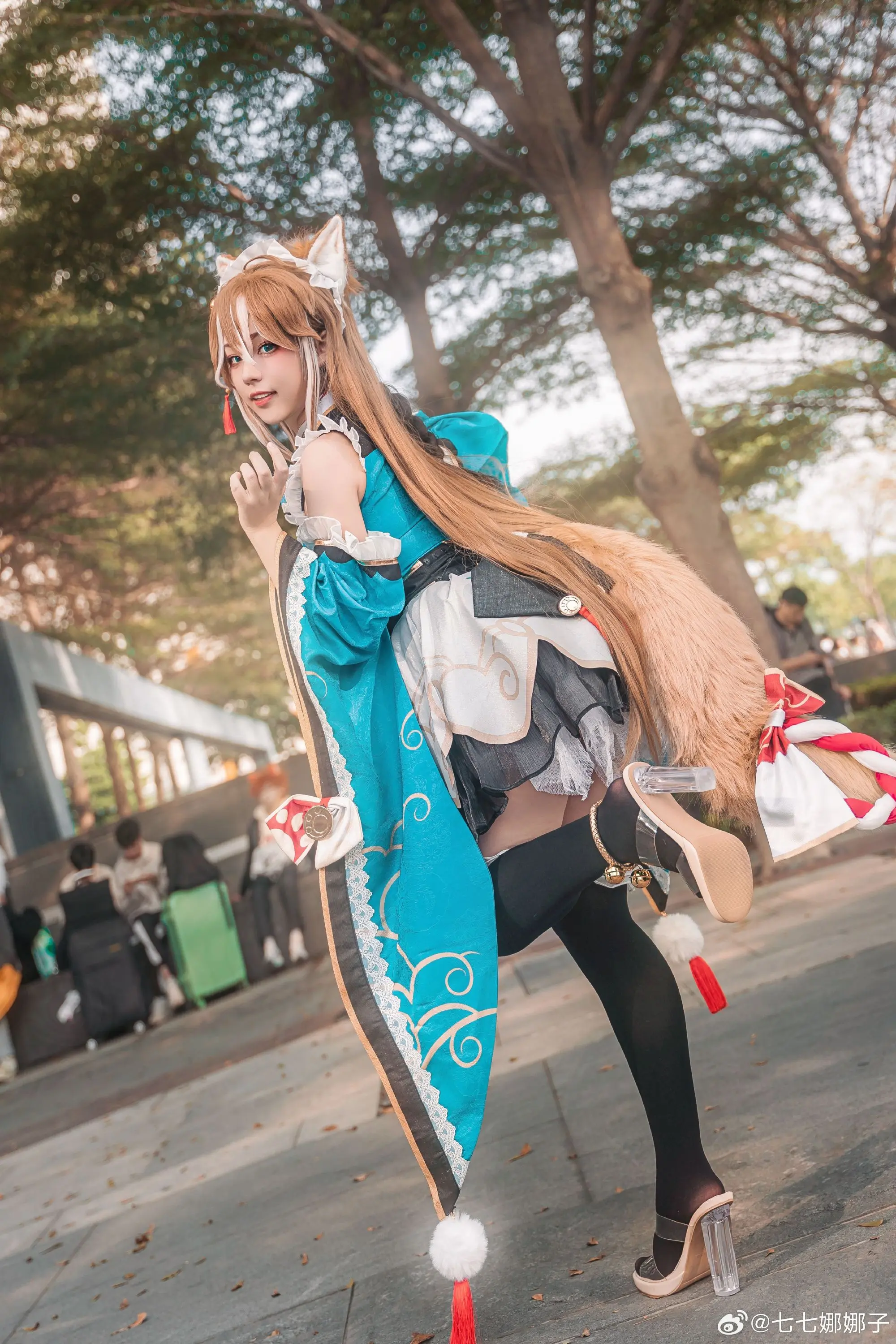 COSPLAY 希娜小姐女仆的返图来了～这套超可爱，希望下次漫展能多出作品吧～ 原神@七七娜娜子 COSPLAY-第8张