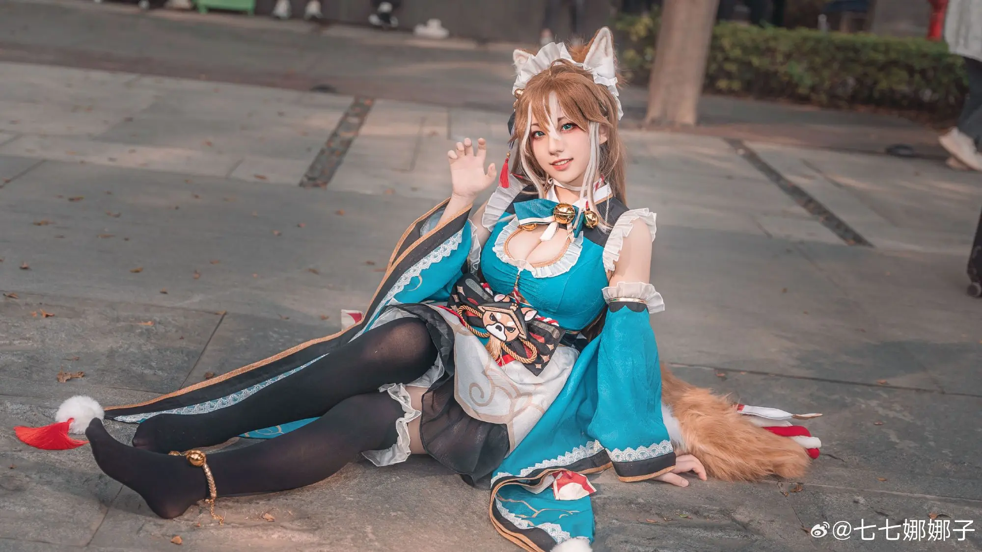 COSPLAY 希娜小姐女仆的返图来了～这套超可爱，希望下次漫展能多出作品吧～ 原神@七七娜娜子 COSPLAY-第3张