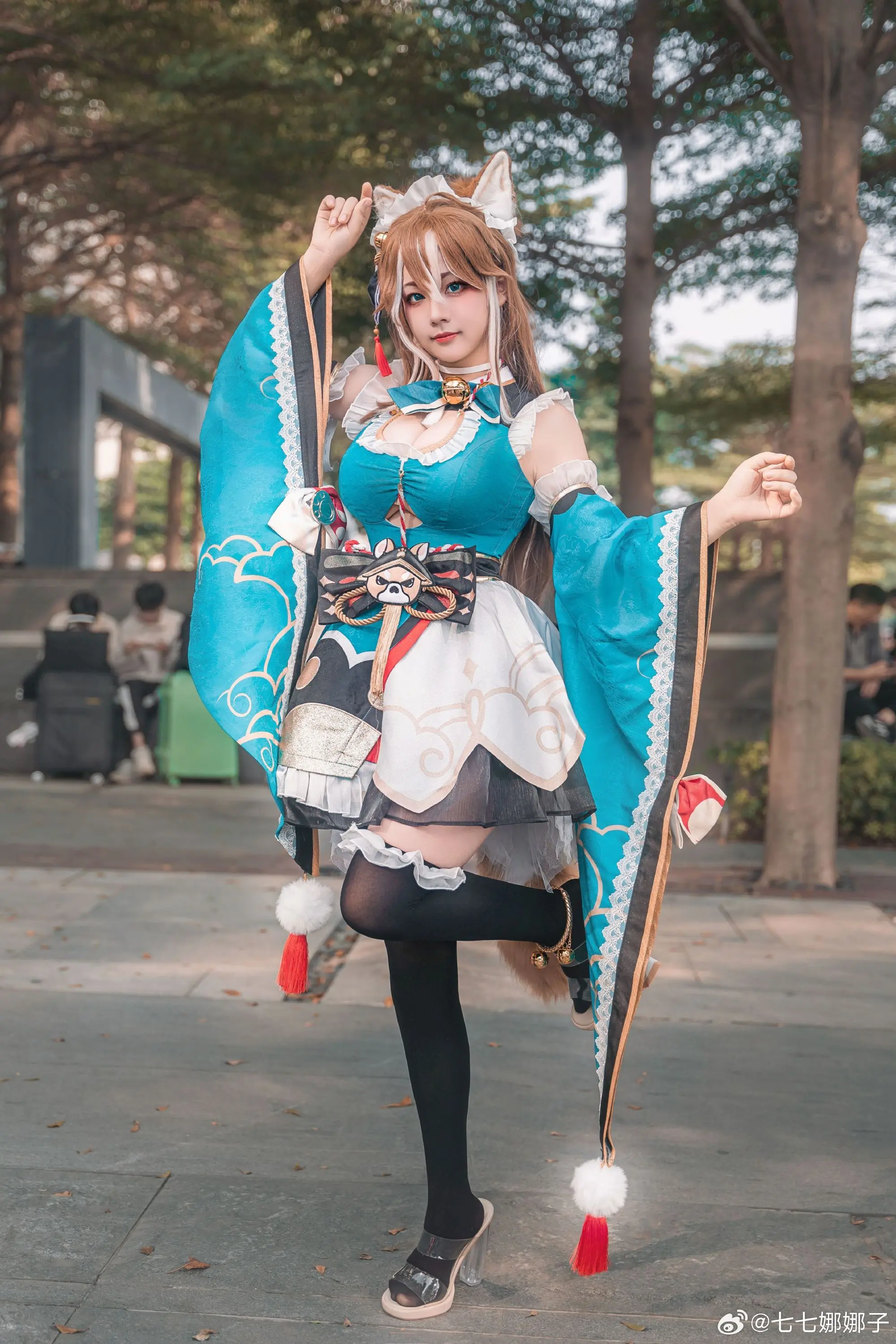 COSPLAY 希娜小姐女仆的返图来了～这套超可爱，希望下次漫展能多出作品吧～ 原神@七七娜娜子 COSPLAY-第6张